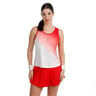Crew Racerback Tank Top Women-red, white