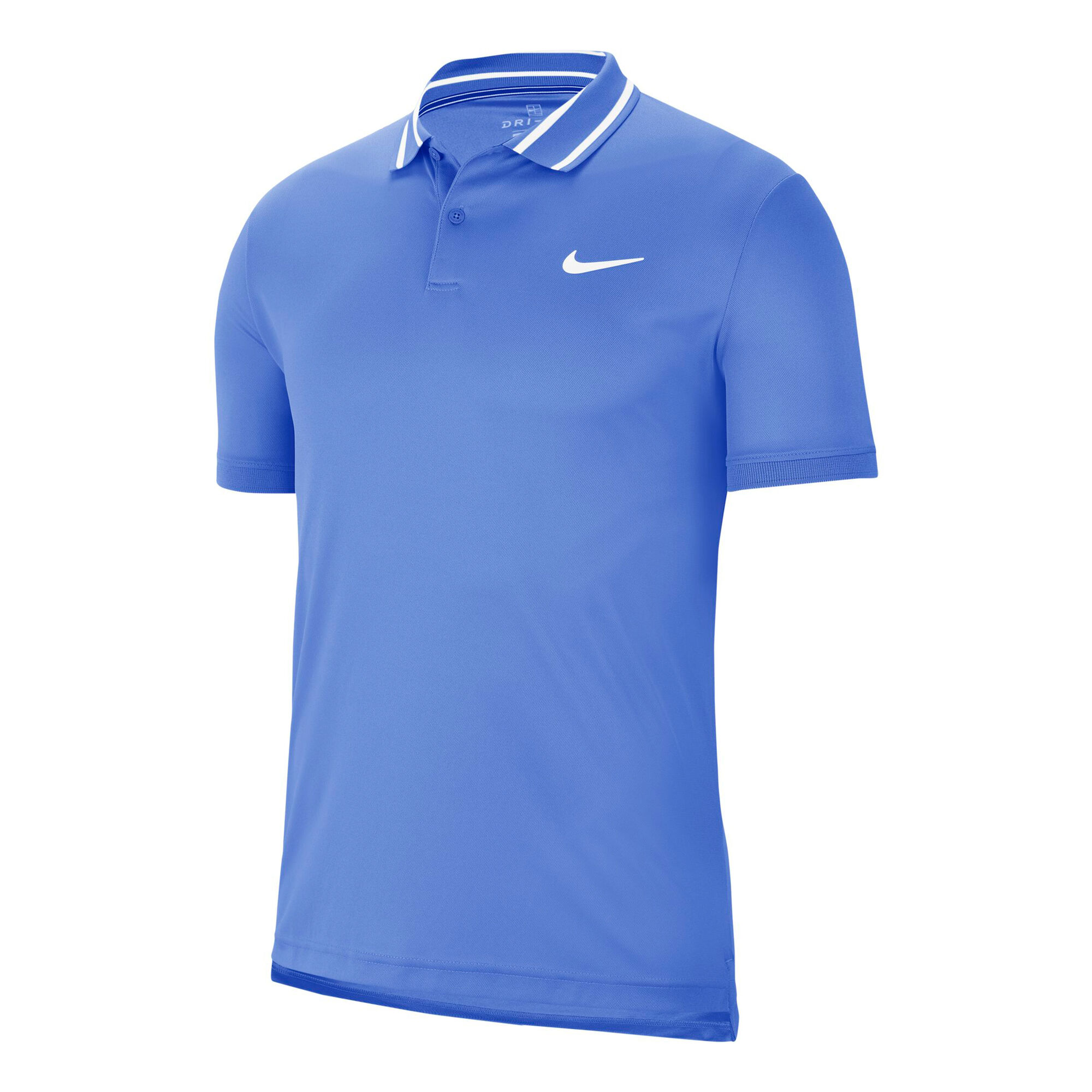 Buy Nike Court Dri-Fit Polo Men Light Blue, White online | Tennis Point UK