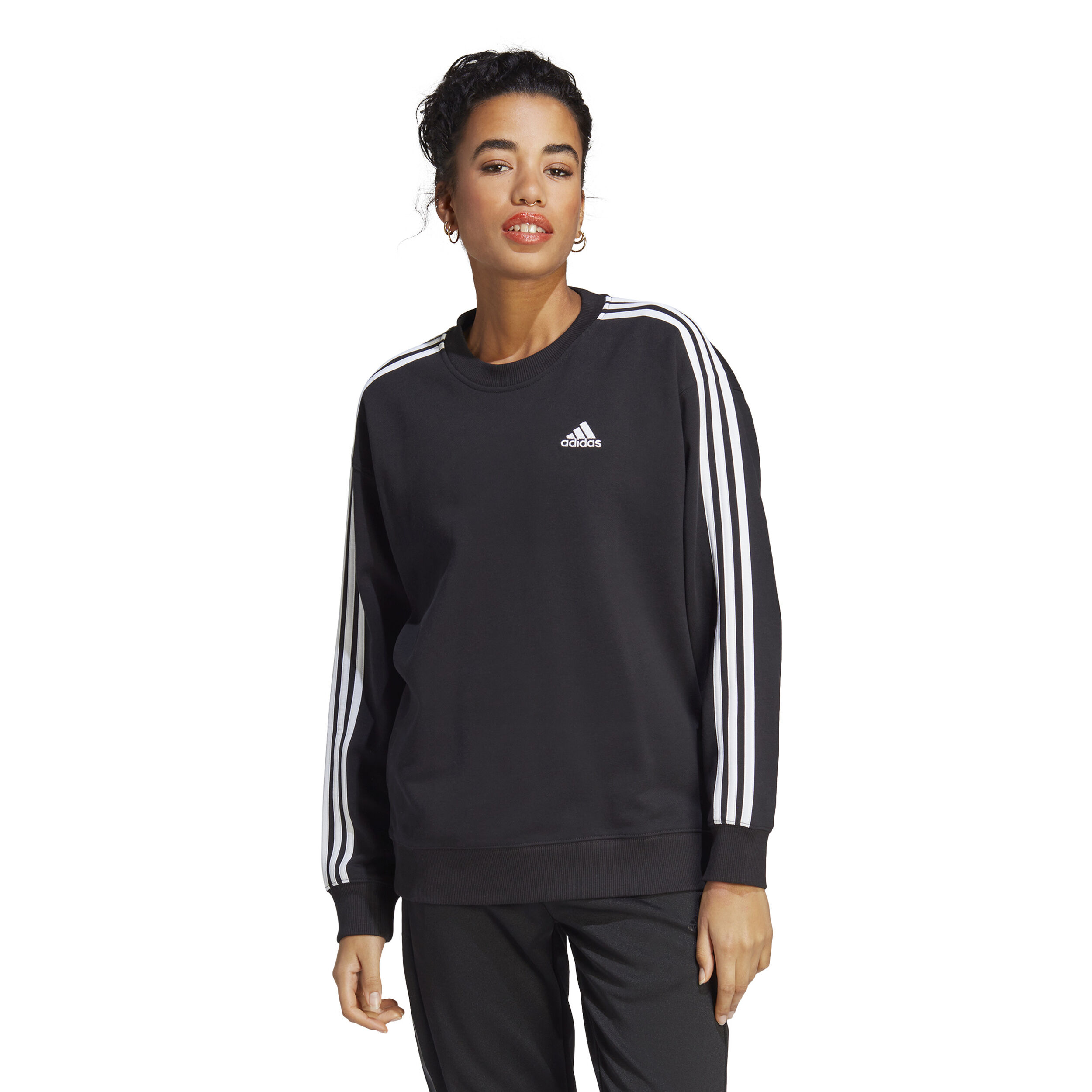 Buy adidas 3 Stripes Sweatshirt Women Black White online Tennis Point UK