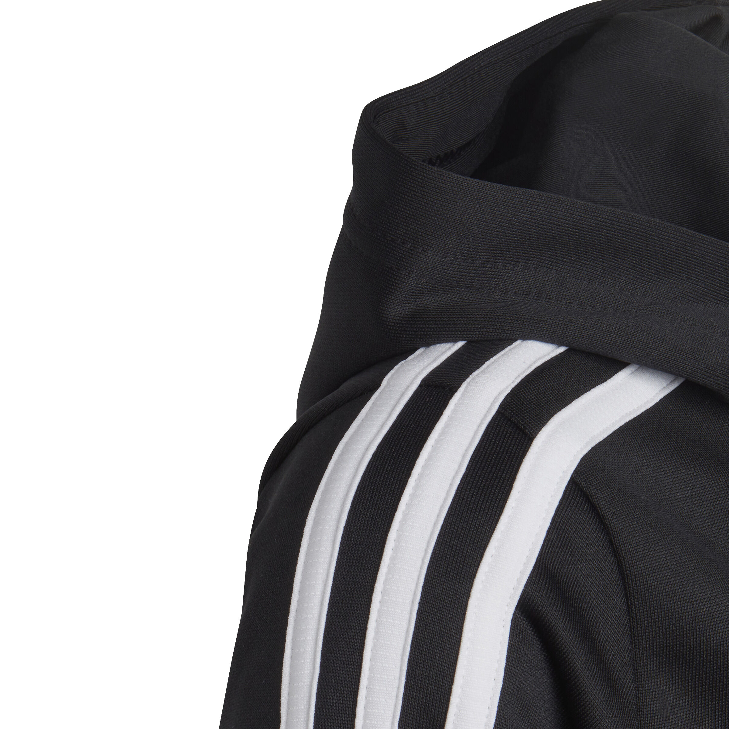 Training ES 3 Stripes Full Zip Hoodie Girls Black White