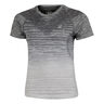 Seamless Running Shirt Women-White,Grey