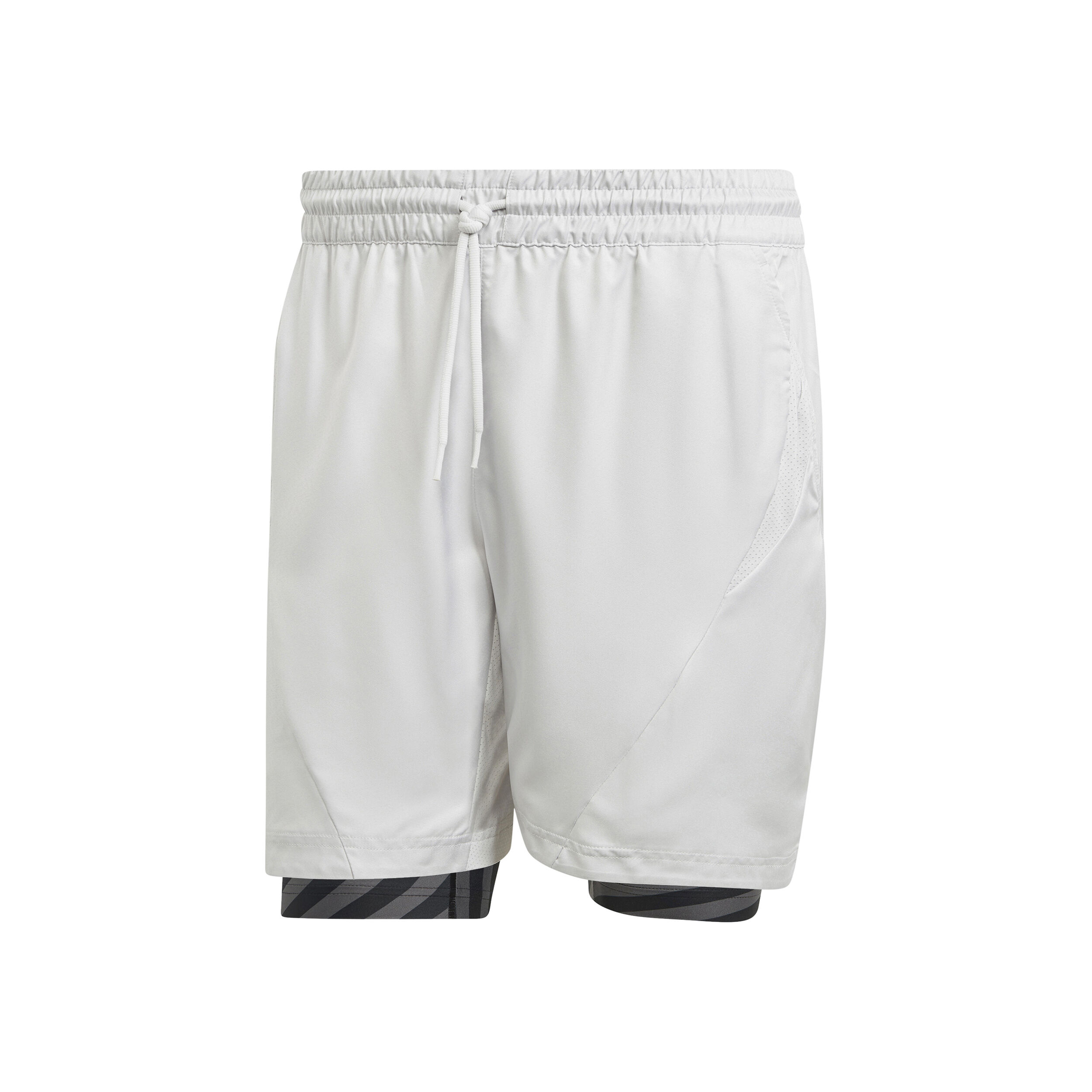 2in1 Pro Shorts Men Lightgrey Black
