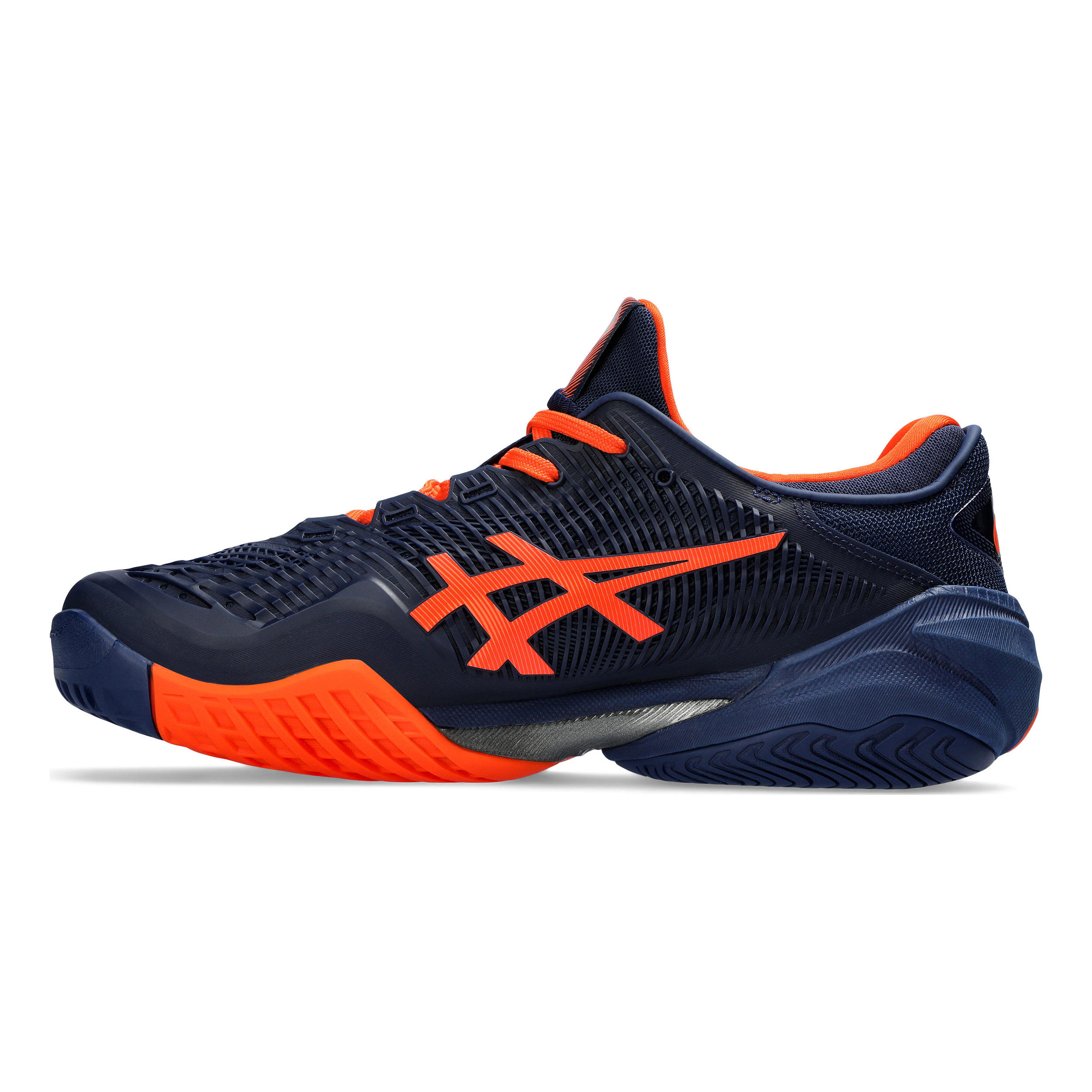 テニスシューズ ASICS Court FF 3 AC ASICS Court FF 3 All Court Shoe Men Dark Blue, Orange | Tennis-Point
