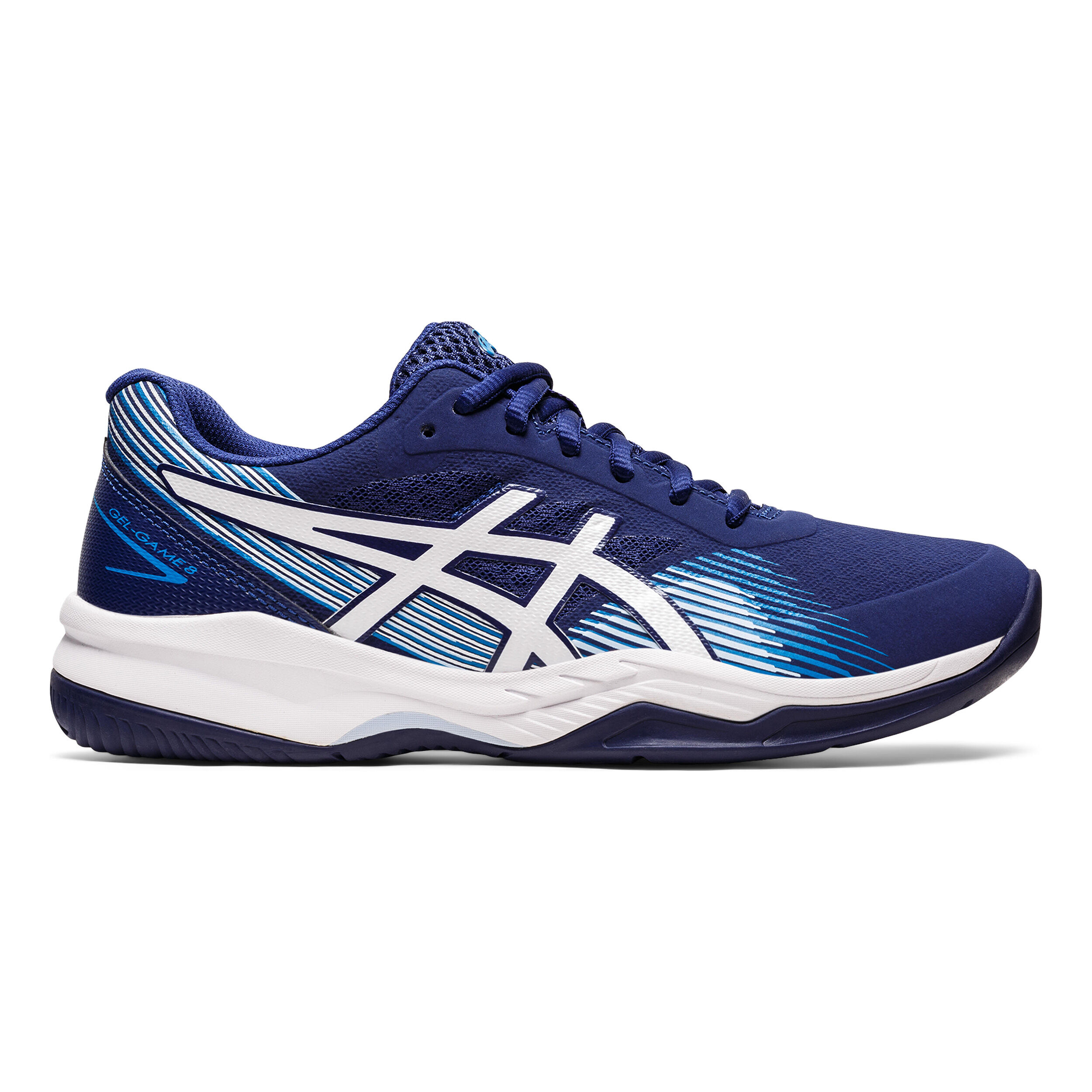 Buy ASICS Gel Game 8 All Court Shoe Women Dark Blue Light Blue online Tennis Point UK