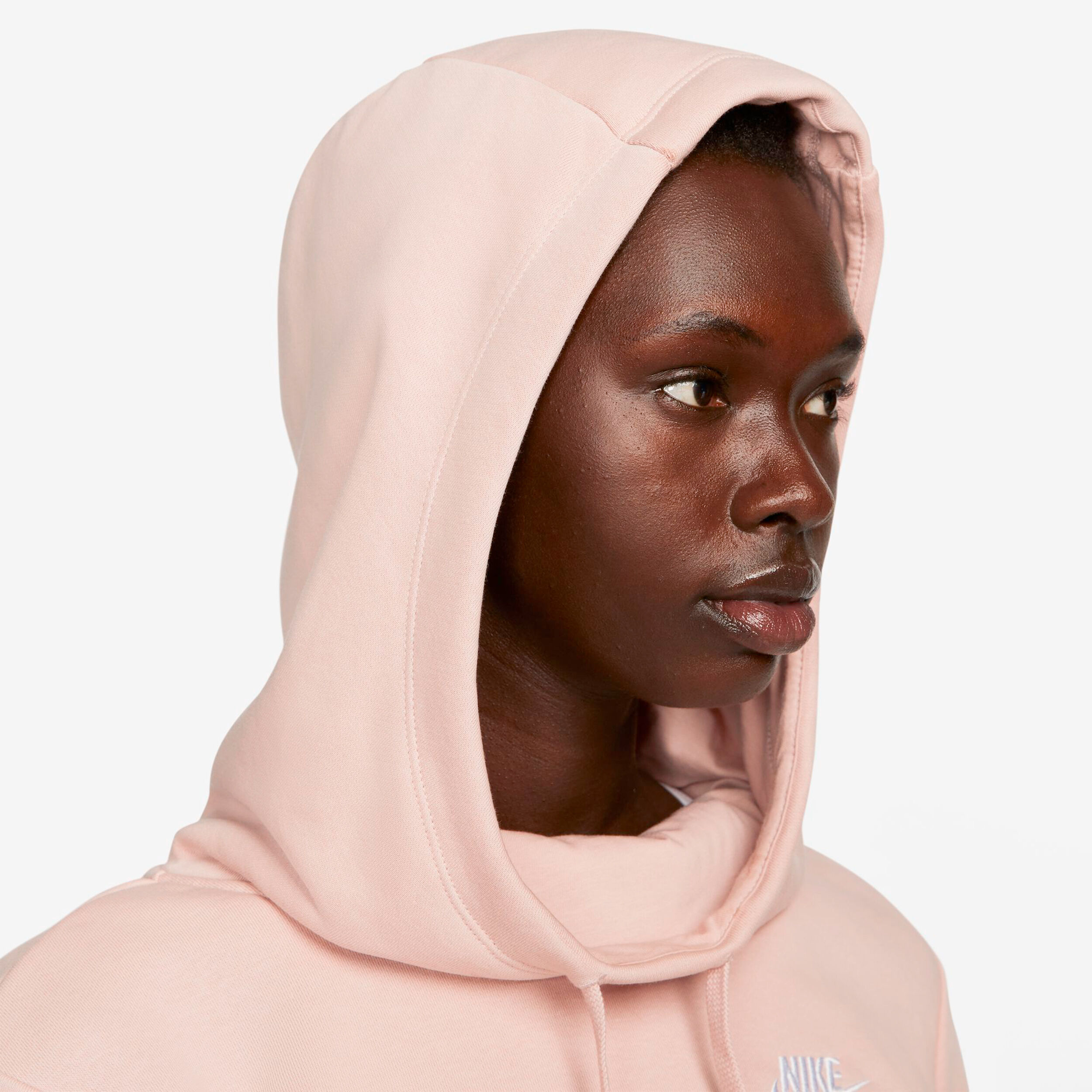 Pink nike funnel neck hoodie clearance