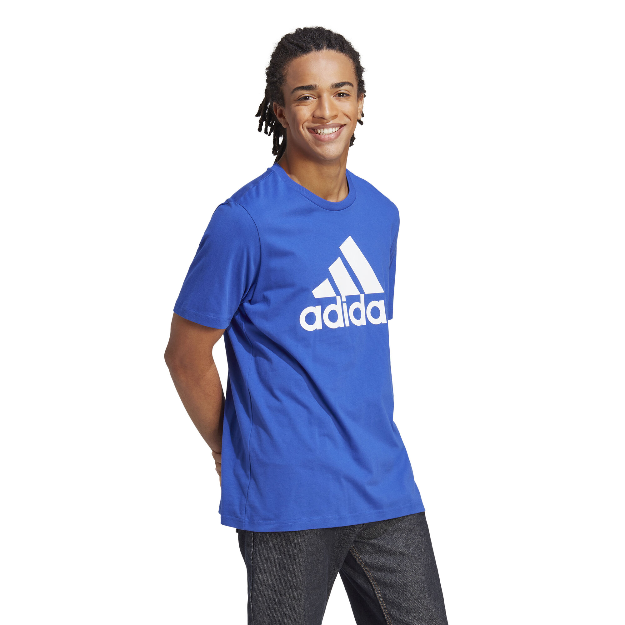 Buy adidas Tennis Men online T-Shirt Jersey | Point Single UK Logo Blue, White Big