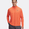 Tech Textured Half-Zip Long Sleeve Men-Orange