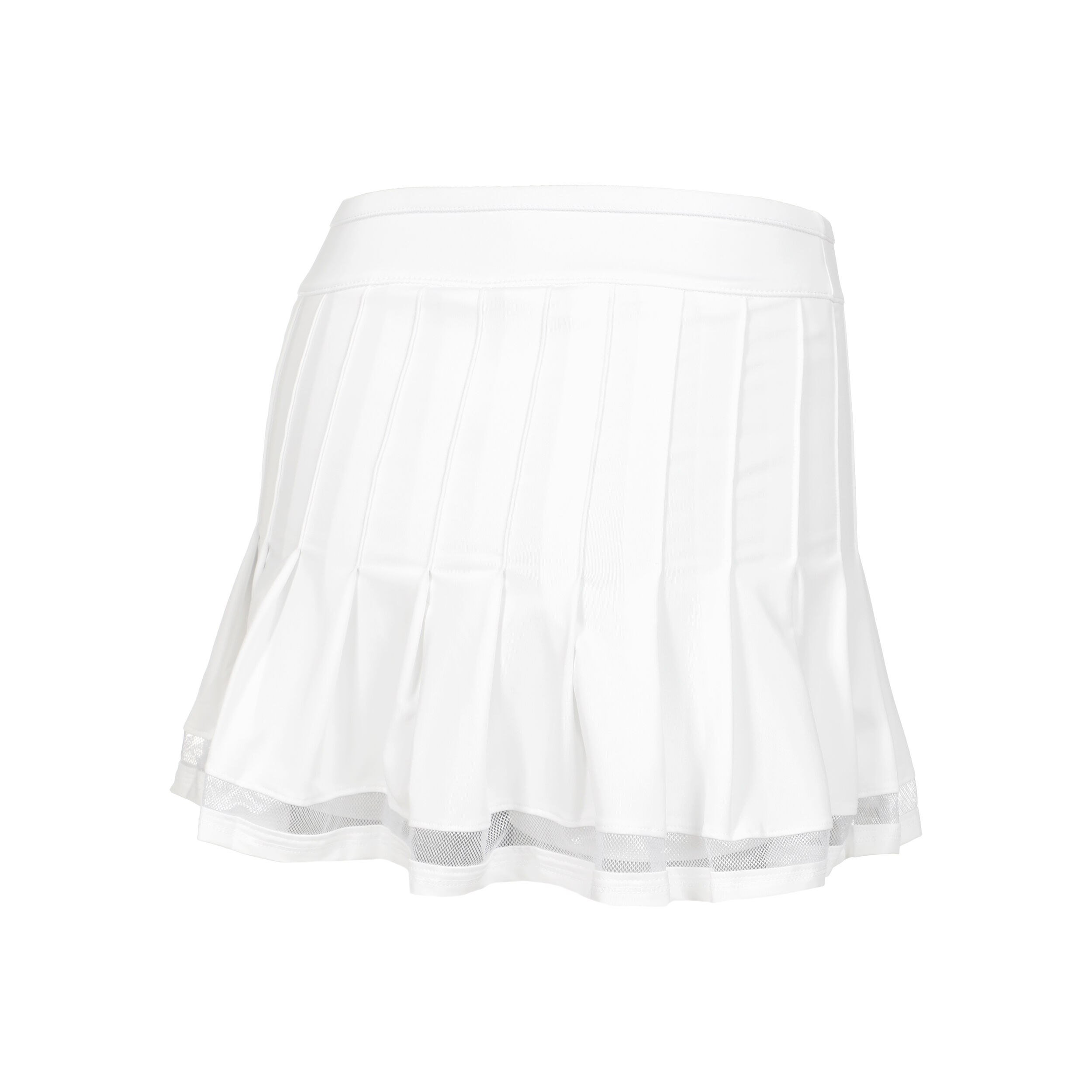 Long Vintage Pleated Skirt Women White Silver