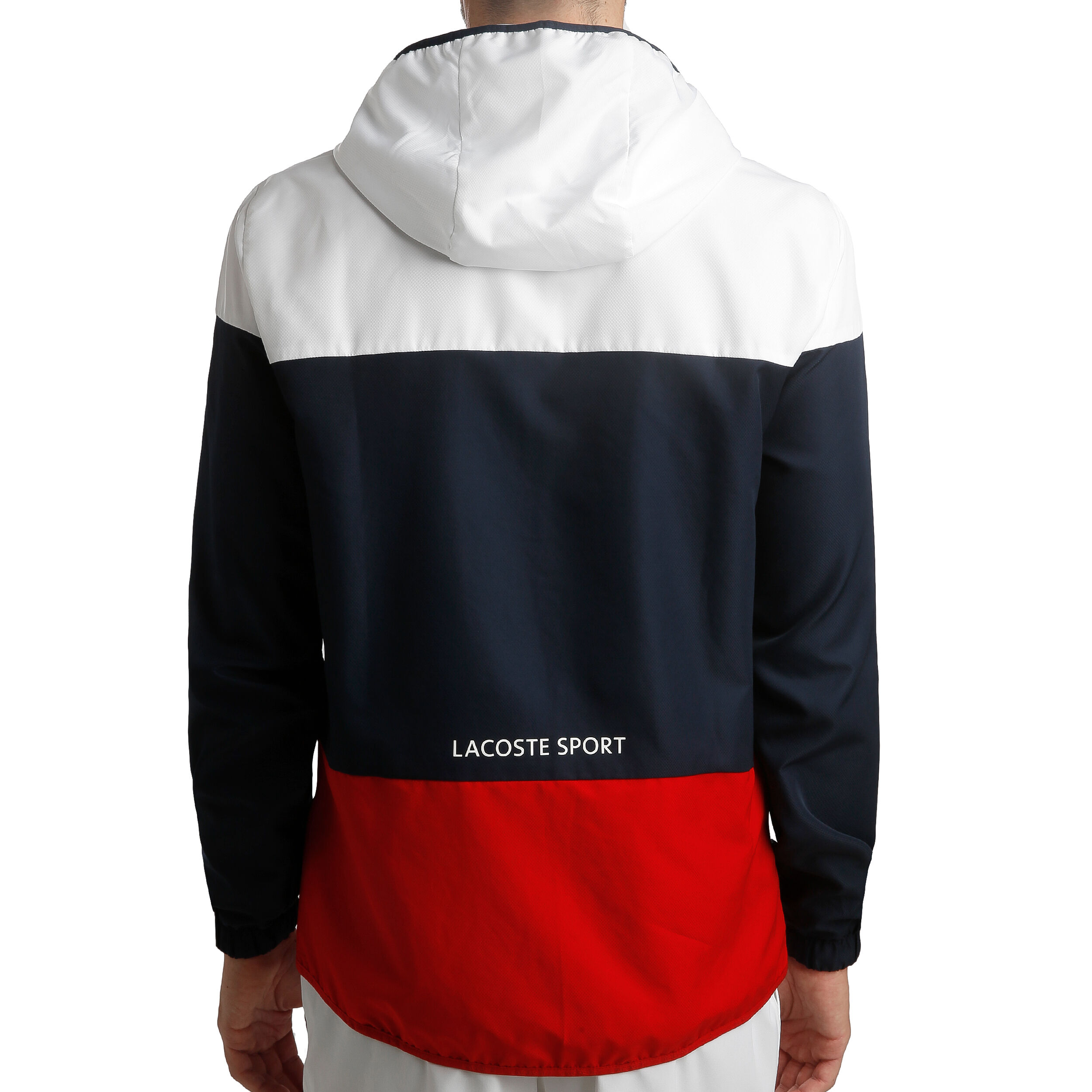 Red white and outlet blue lacoste jacket