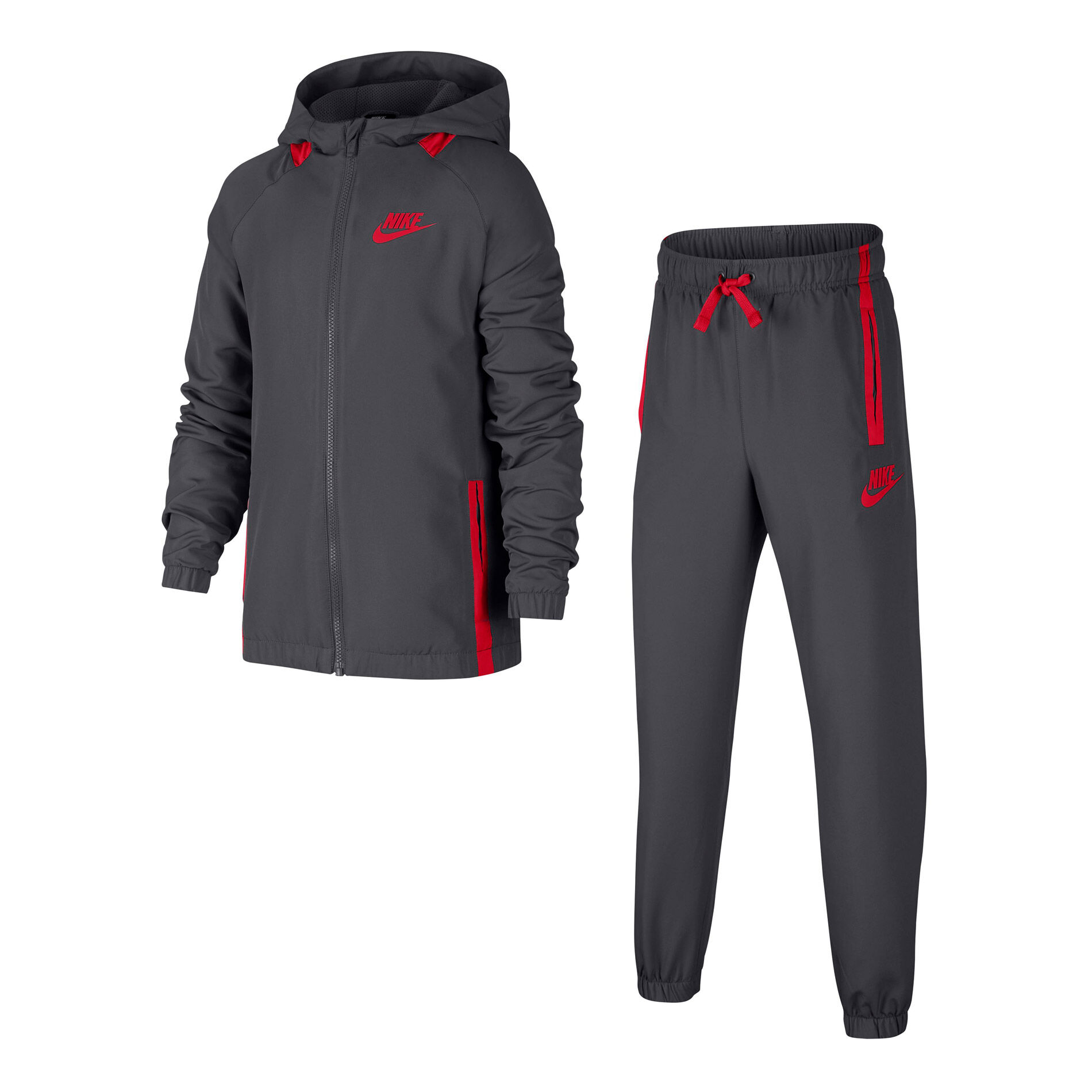 Sportswear Tracksuit Boys Dark Grey Red