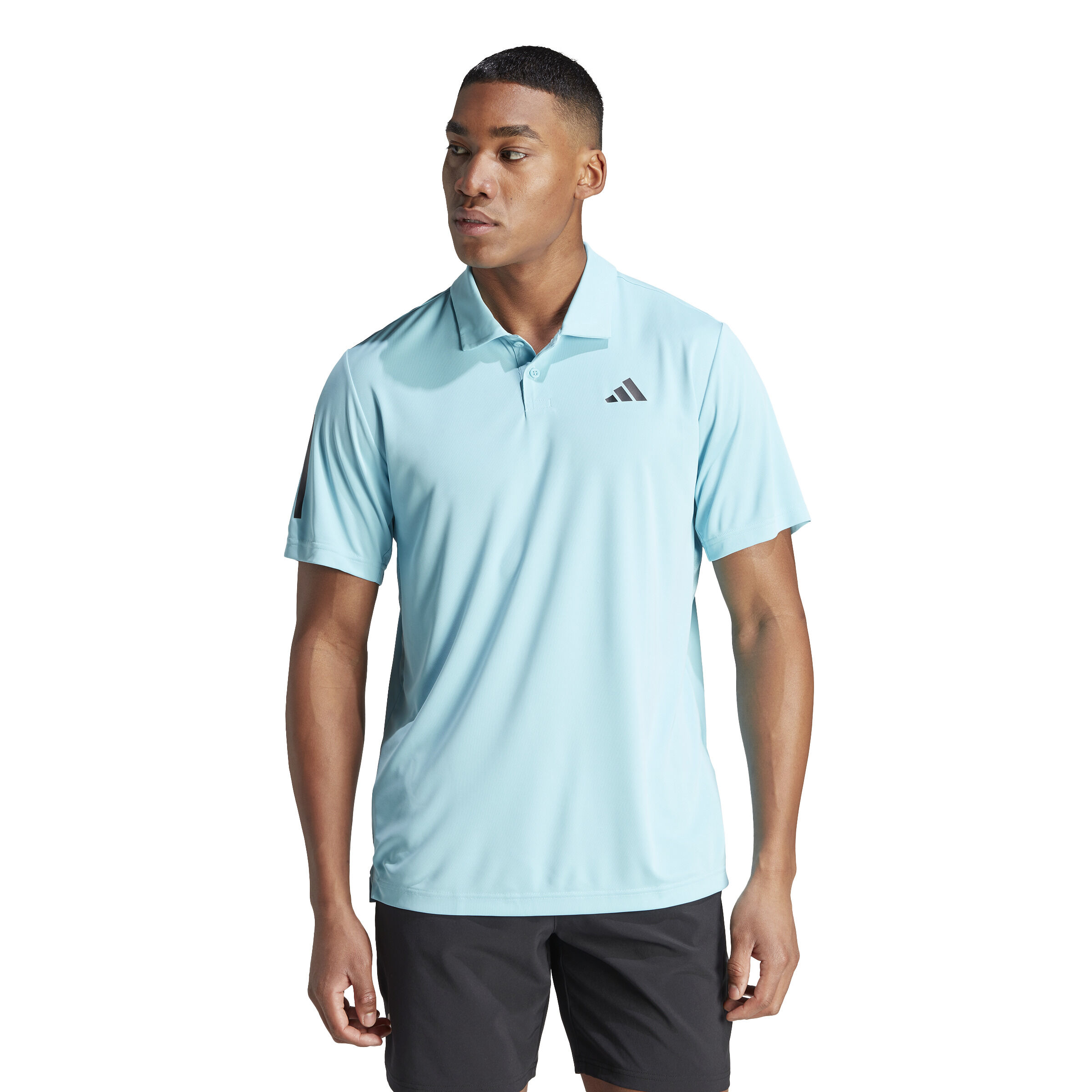 Adidas 3 stripe polo shirt mens cheap