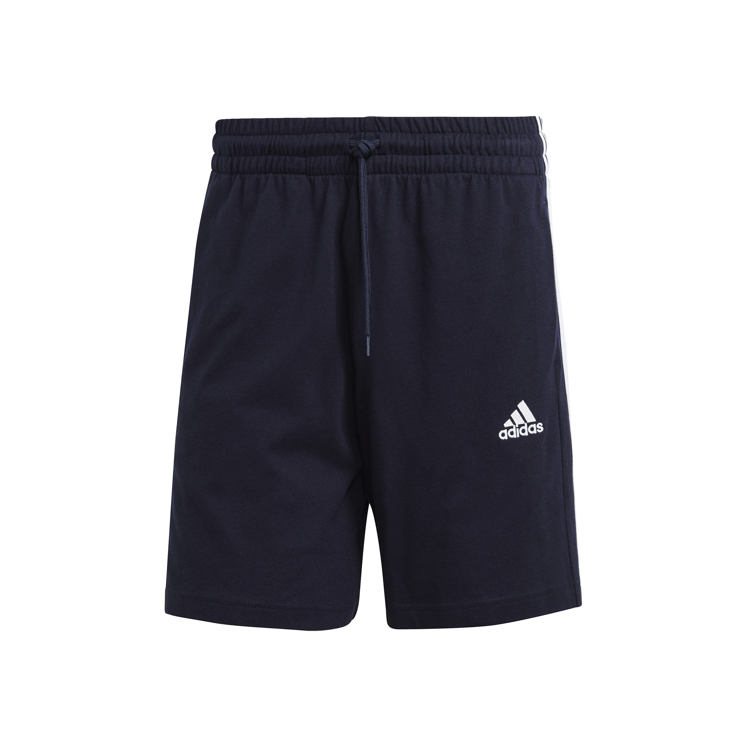 Adidas 3 stripe jersey shorts mens discount