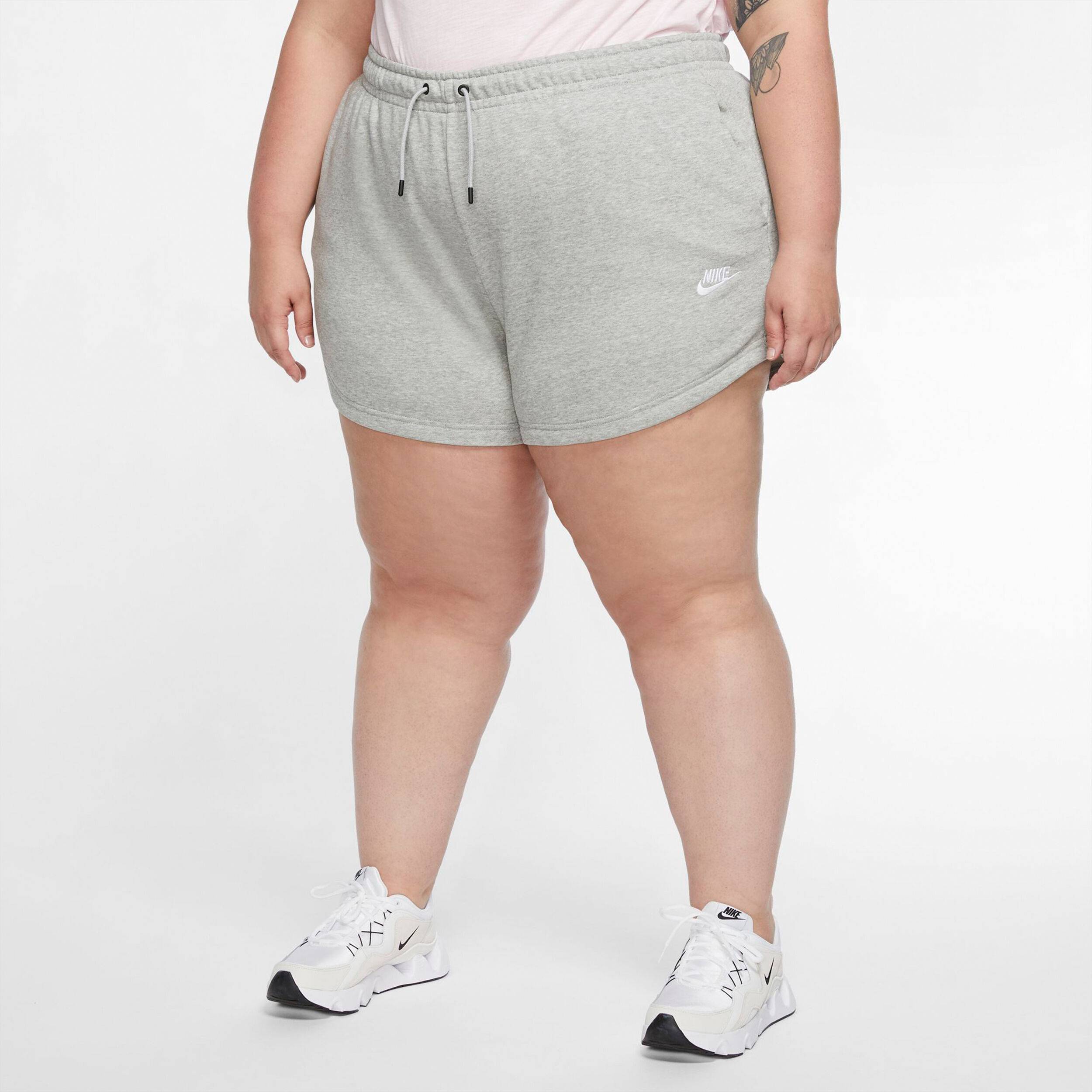 Sportswear Plus Size Shorts Women Lightgrey