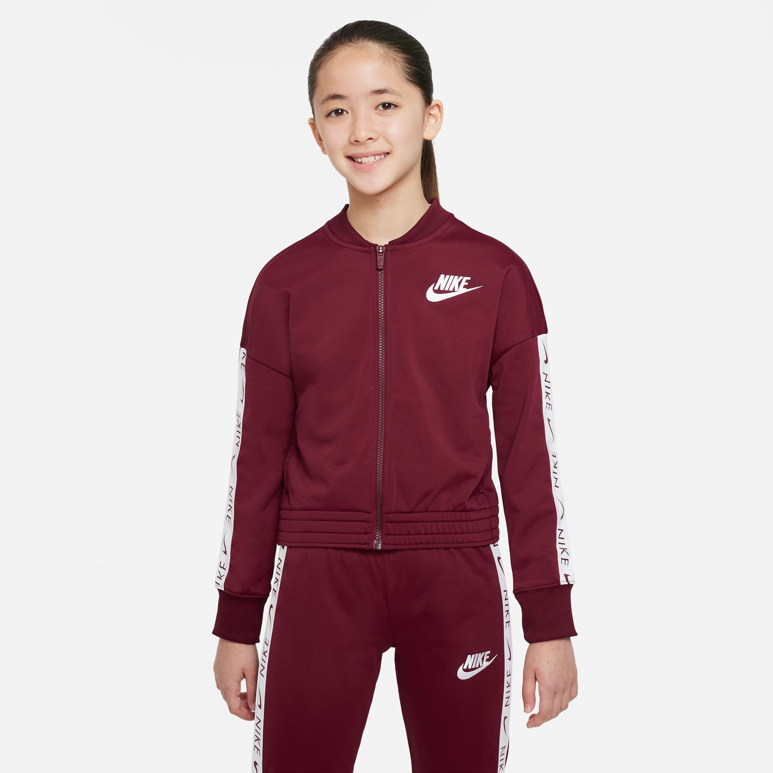 Buy Nike Sportswear Tracksuit Girls Dark Red White online Tennis Point UK