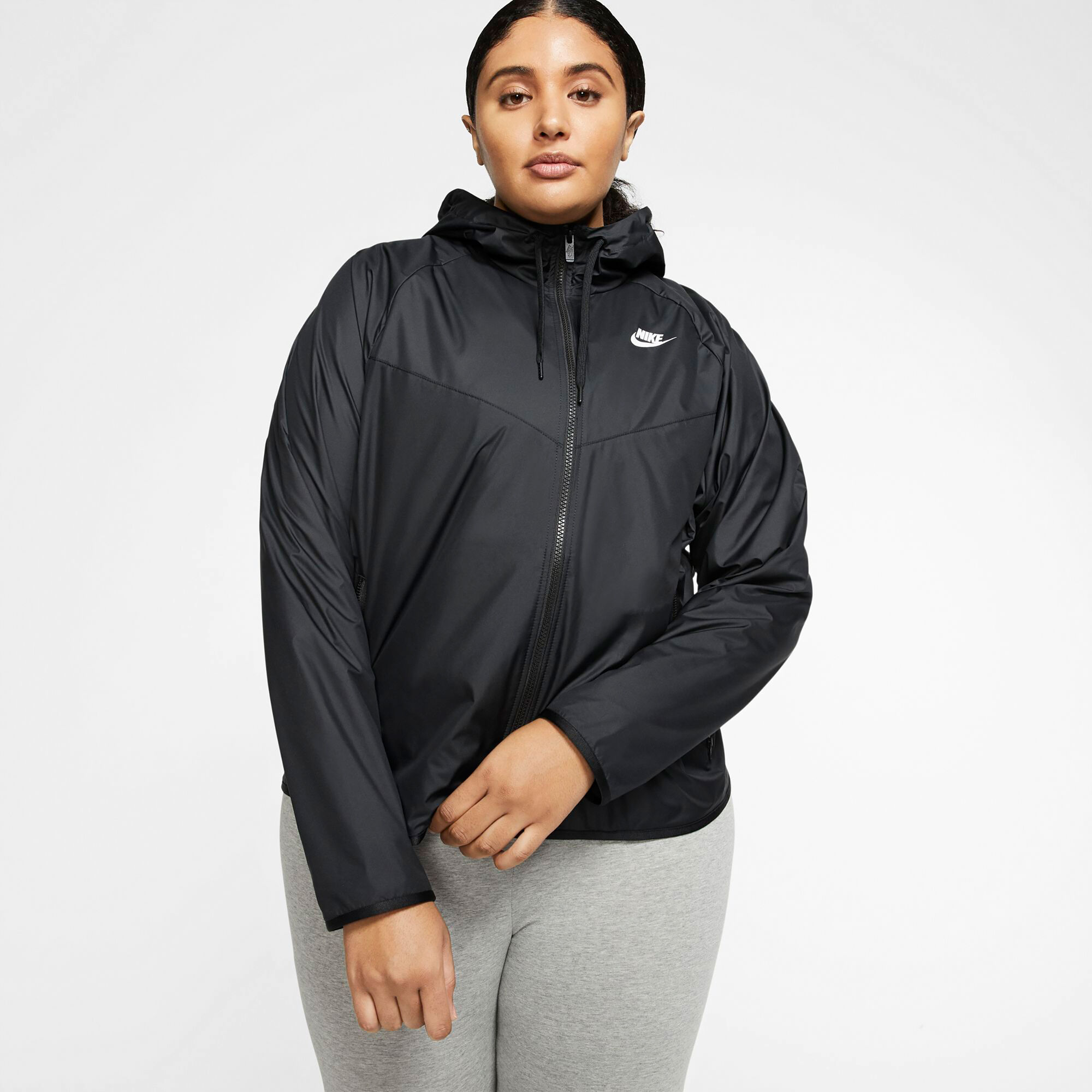 buy Nike Sportswear Plus Size Training Jacket Women - Black, White ...