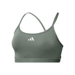 adidas Clothing adidas Aeroreact 3Stripes Sports Bras Women-Sage