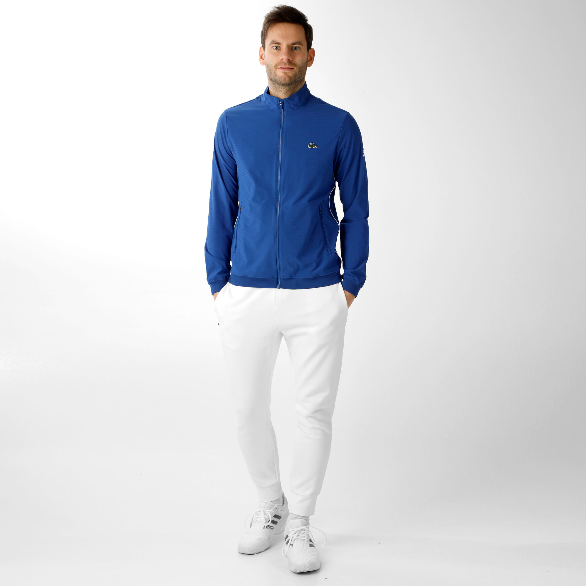 Buy Lacoste Novak Djokovic Training Jacket Men Blue, Dark Green online ...