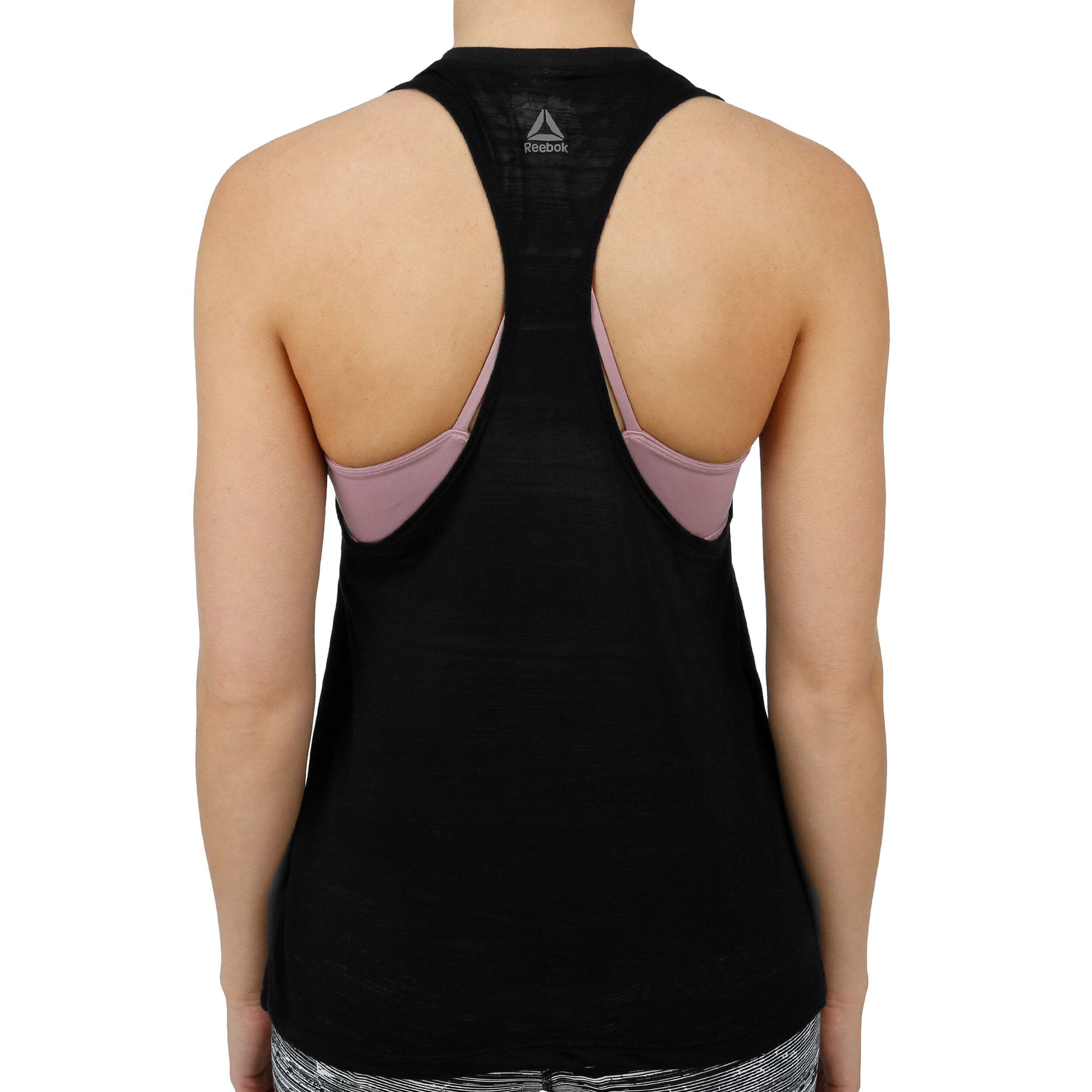 Burnout Tank Top Women Black Grey