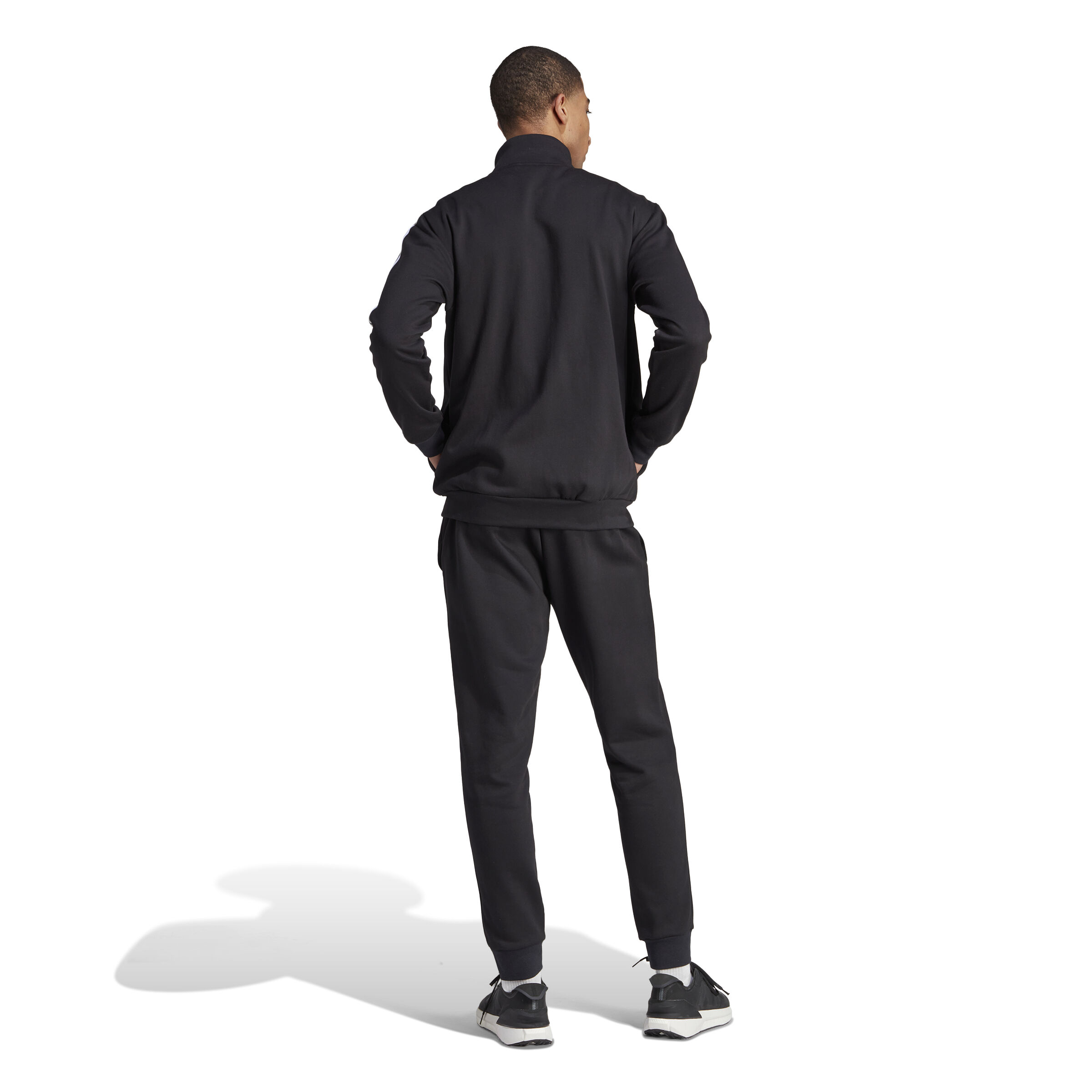 Mens black adidas tracksuit top