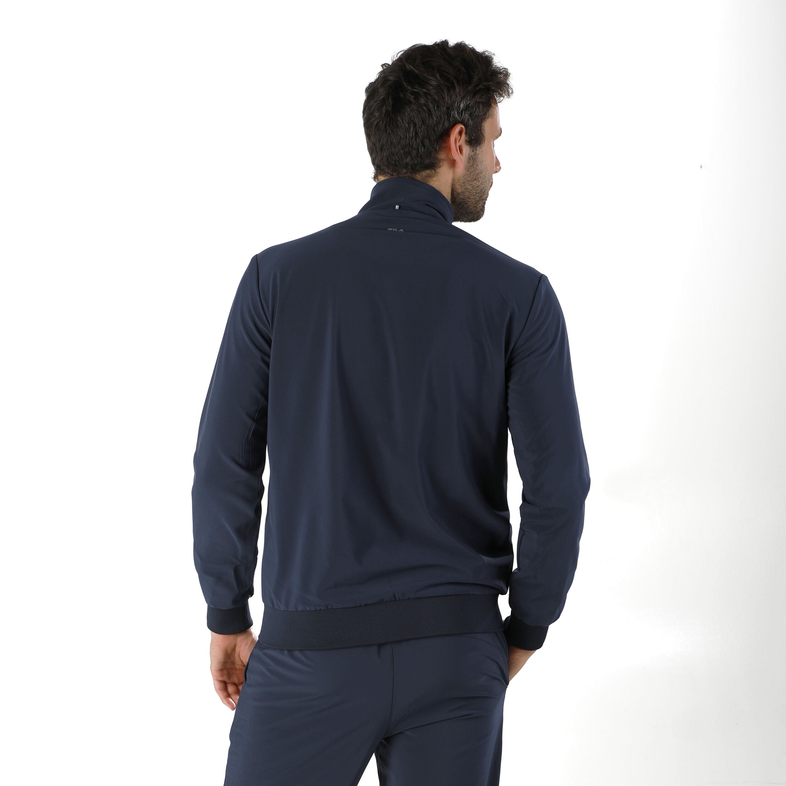 Max Training Jacket Men White Dark Blue