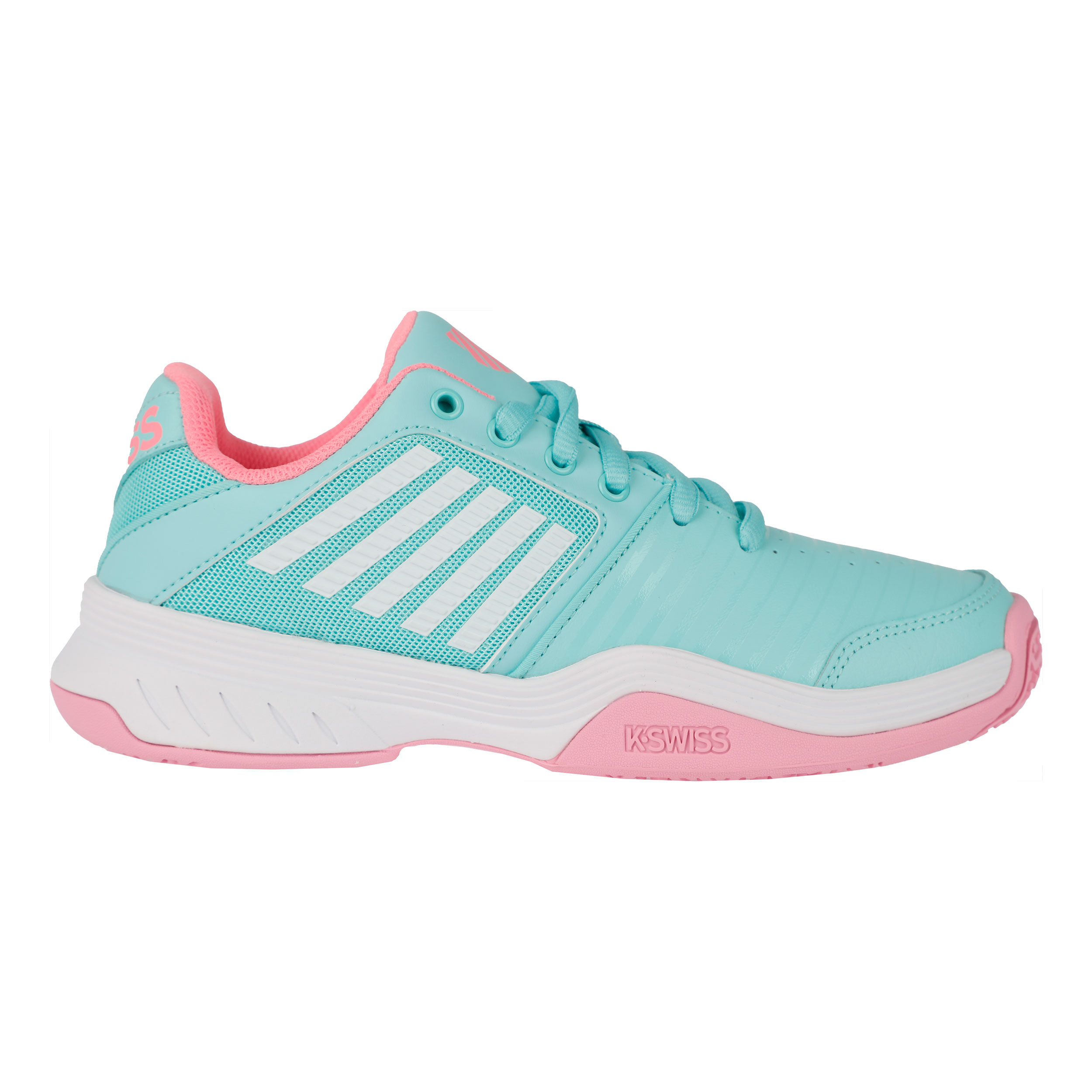 Buy K Swiss Express Court Omni Clay Court Shoe Kids Turquoise Pink online Tennis Point UK