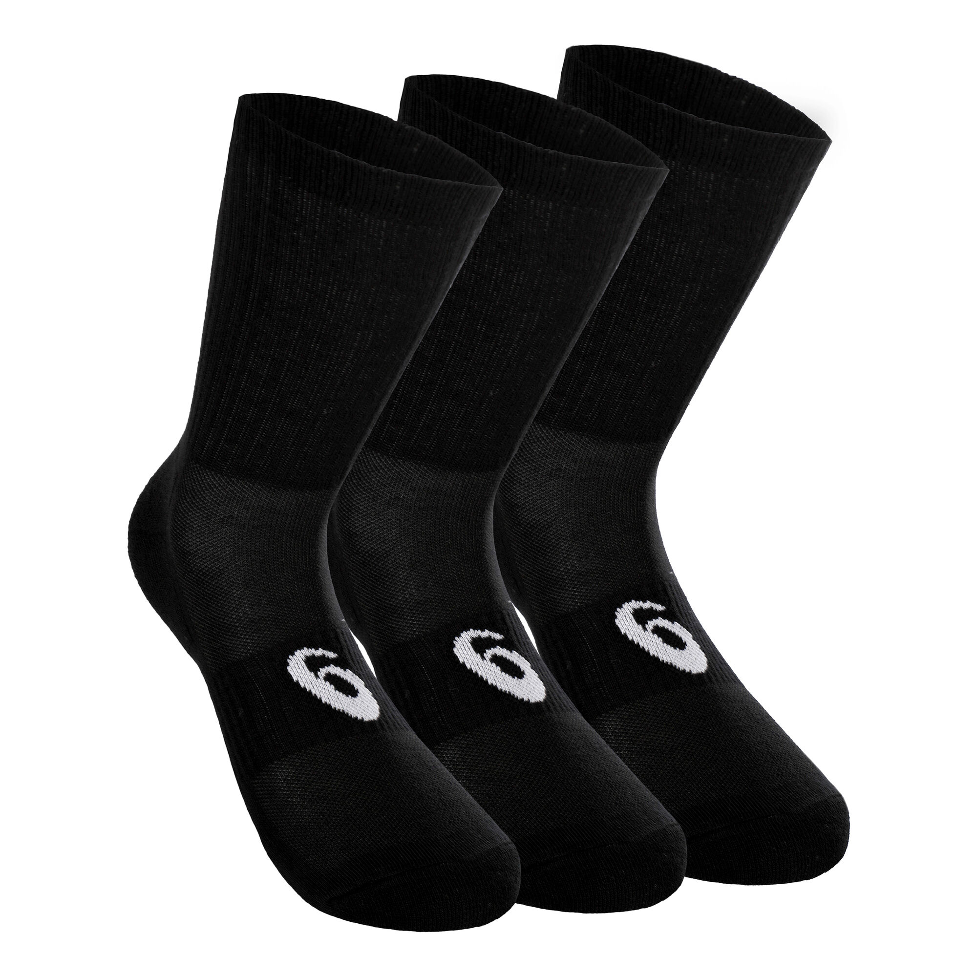 buy Asics Crew Sports Socks 3 Pack Black, White online TennisPoint
