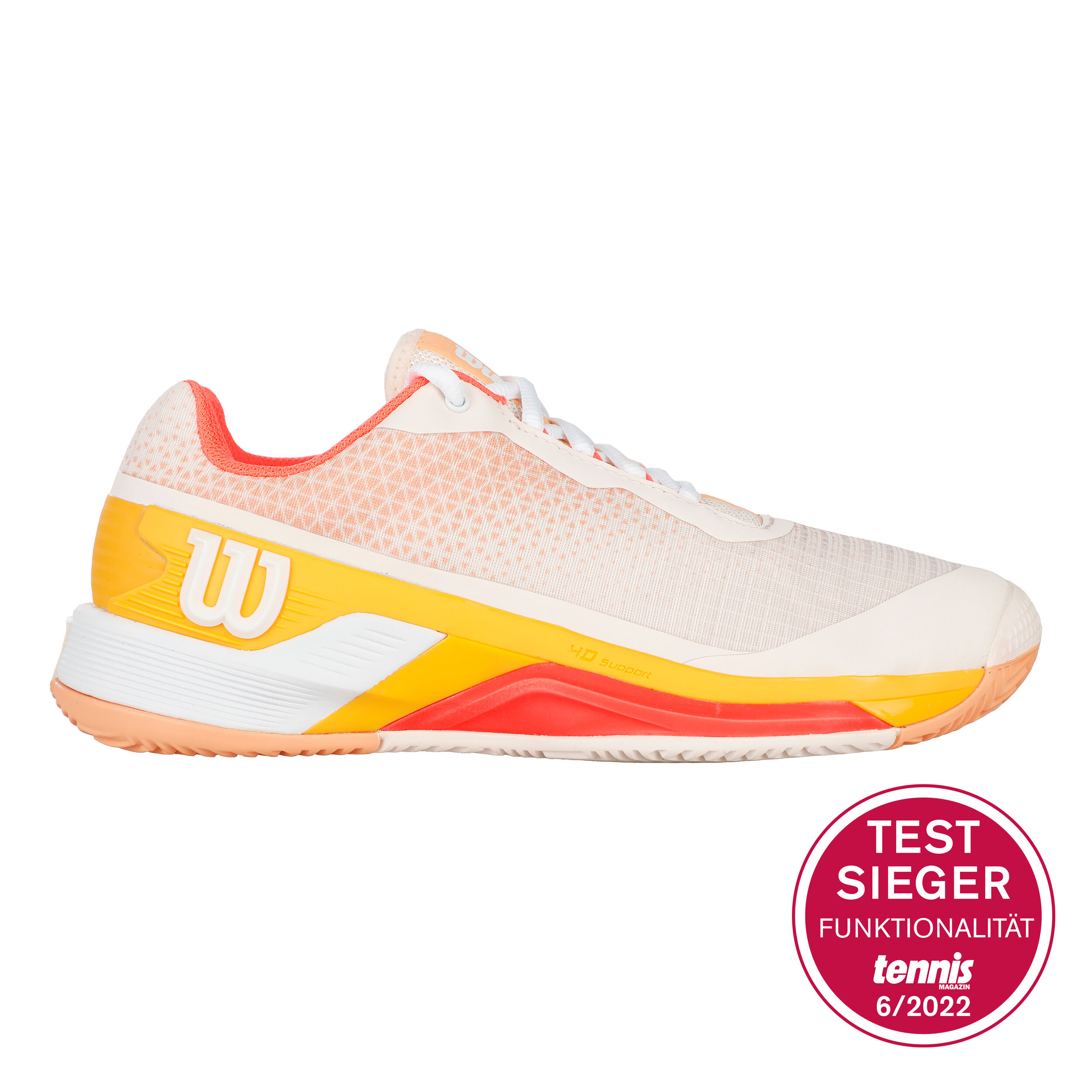 Rush 4.0 Clay Court Shoe Women Cream Golden Yellow