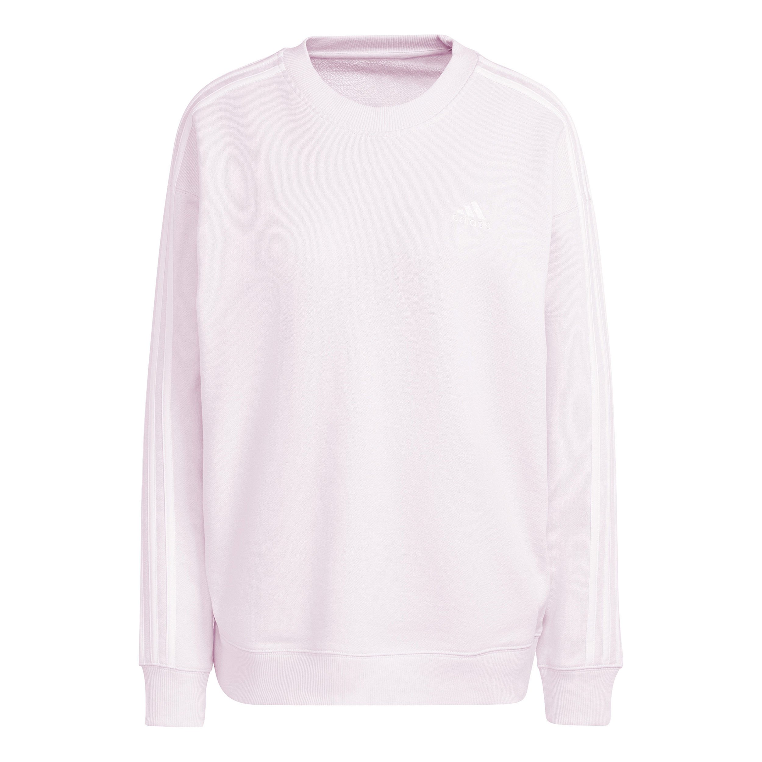 3 Stripes French Terry Sweatshirt Women Pink White
