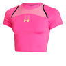 Run Anywhere Crop Running Shirt Women-Pink,Black