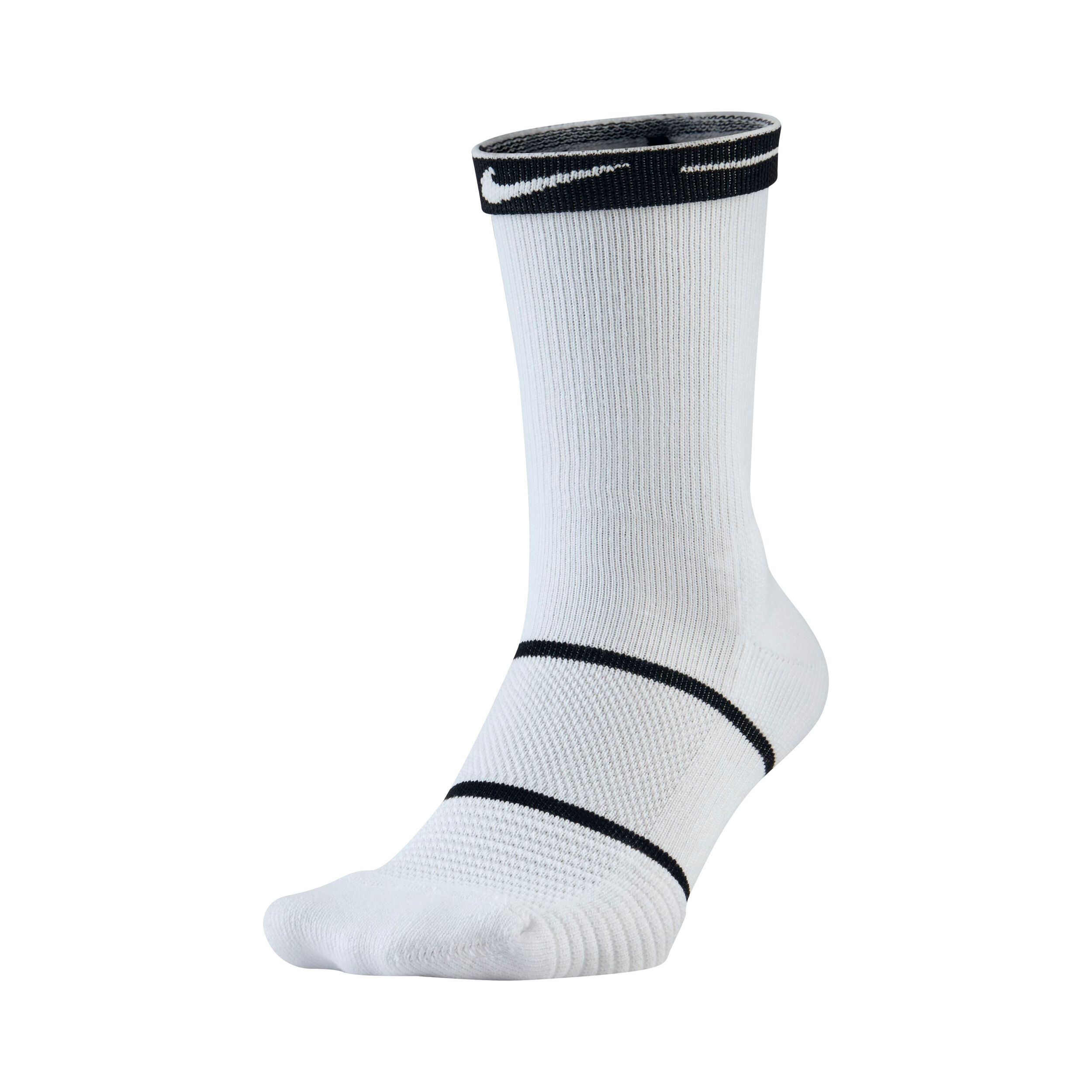 Court Essentials Crew Tennis Socks White Black