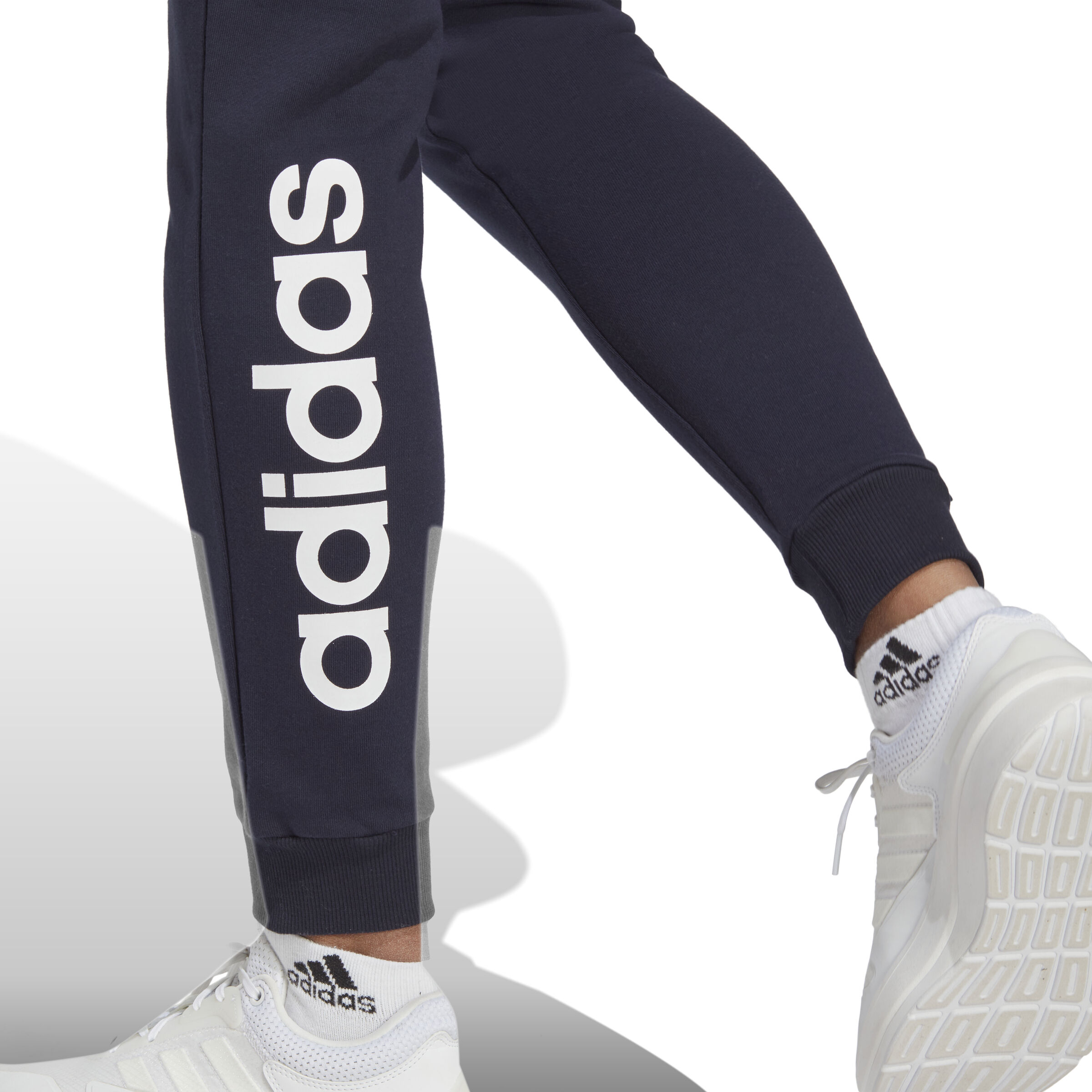 Buy adidas Essentials Linear French Terry Cuffed Training Pants Women Dark Blue White online Tennis Point UK