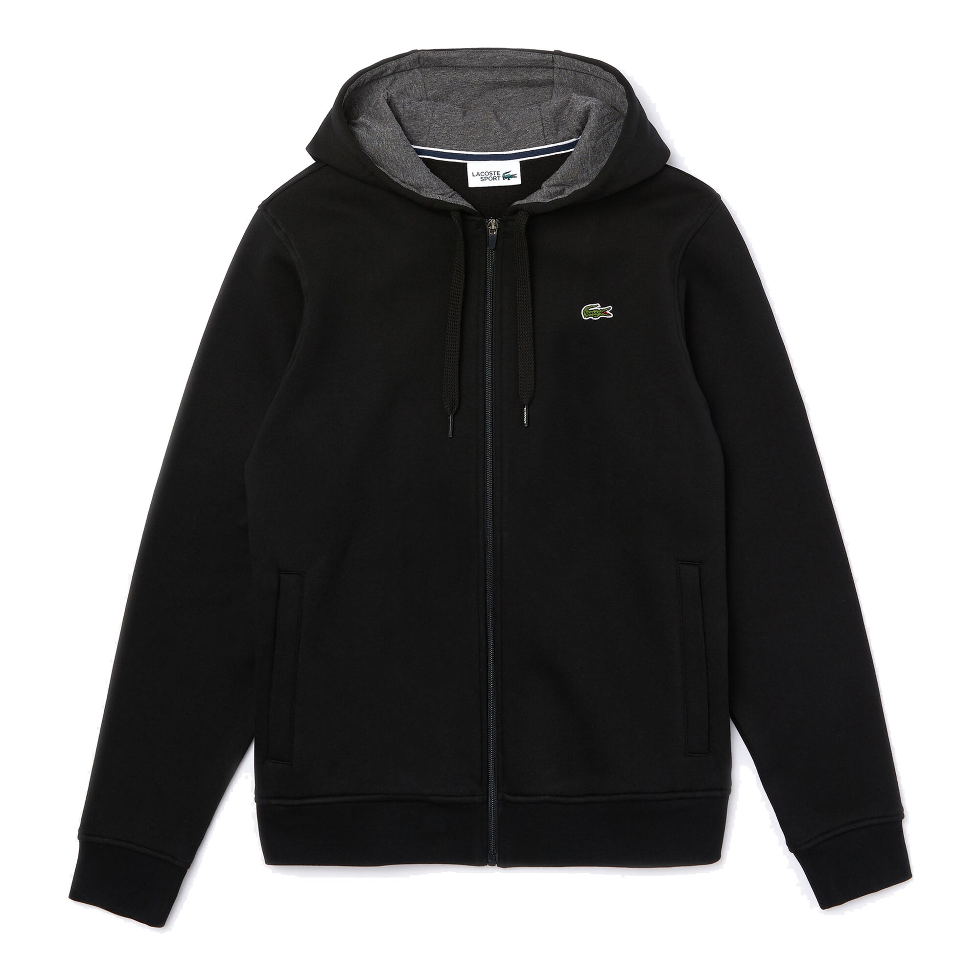 Buy Lacoste Zip Hoodie Men Black, Grey online | Tennis Point UK