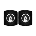 Quiet Please Tennis apparel Quiet Please Short Wristband 2 Pack-Black