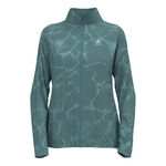Odlo Clothing Odlo Zeroweight Print Running Jacket Women-Blue Grey