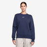 Phoenix Fleece Crew Sweatshirt Women-Dark Blue,Cream