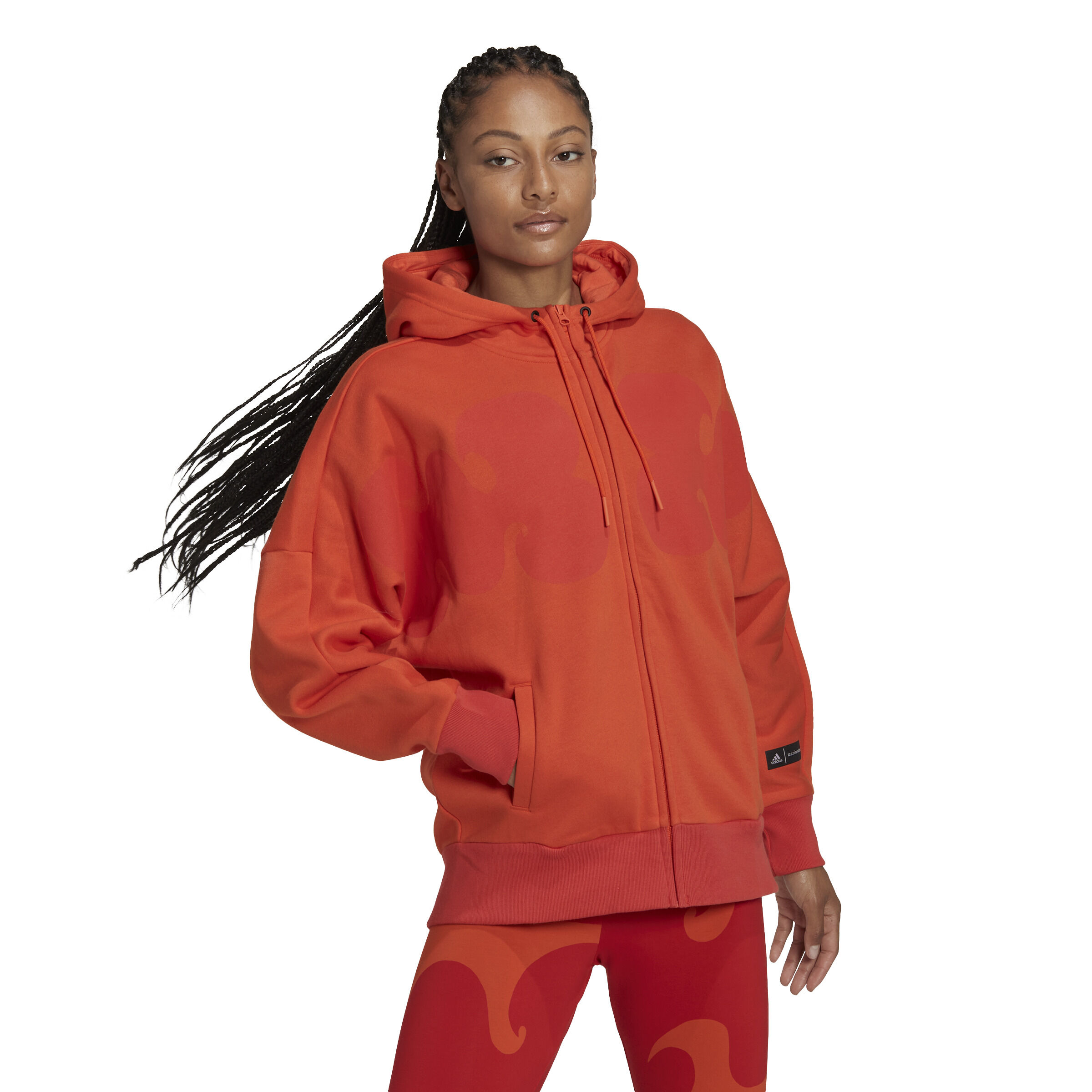 Orange zip hoodie women's new arrivals