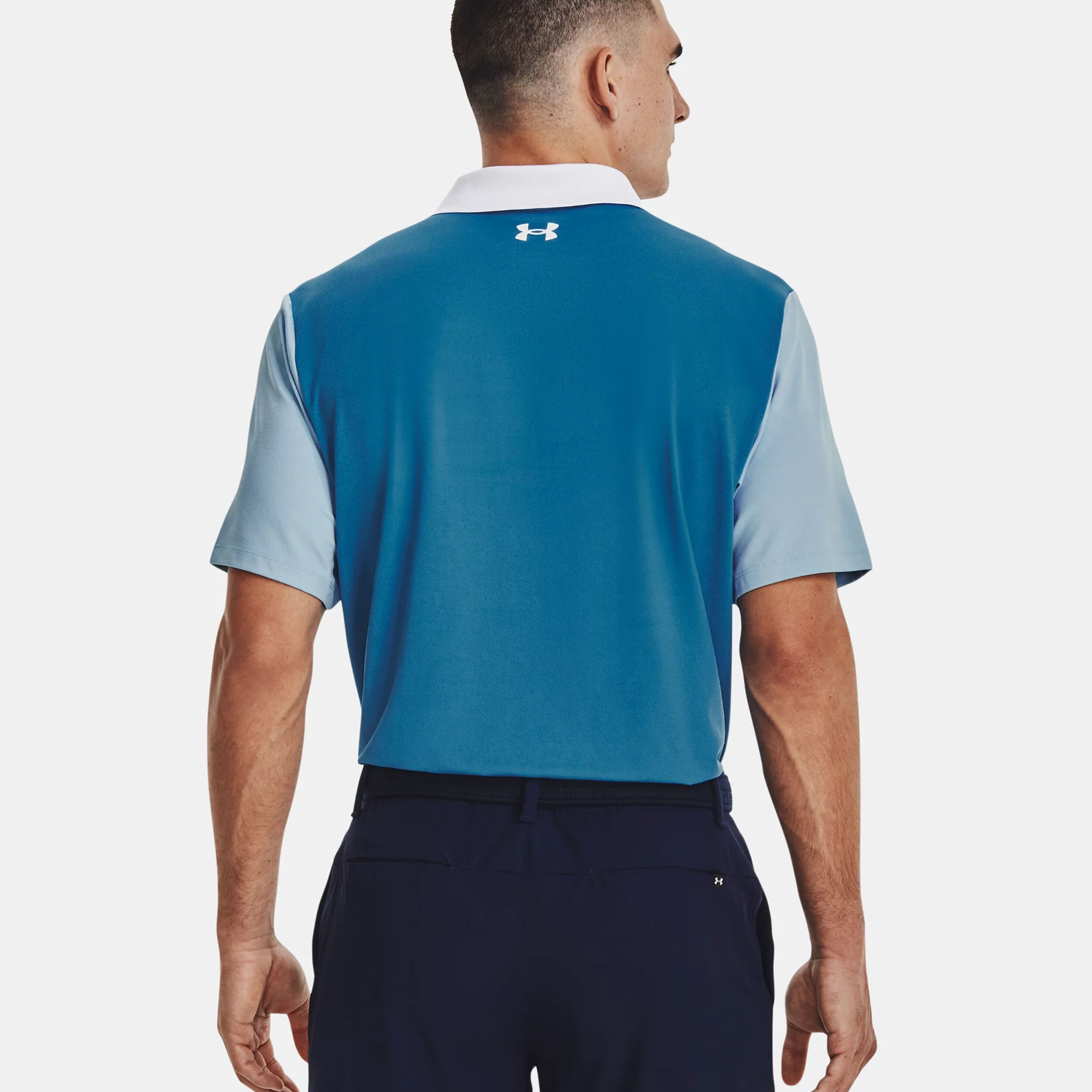Light blue under armour polo online