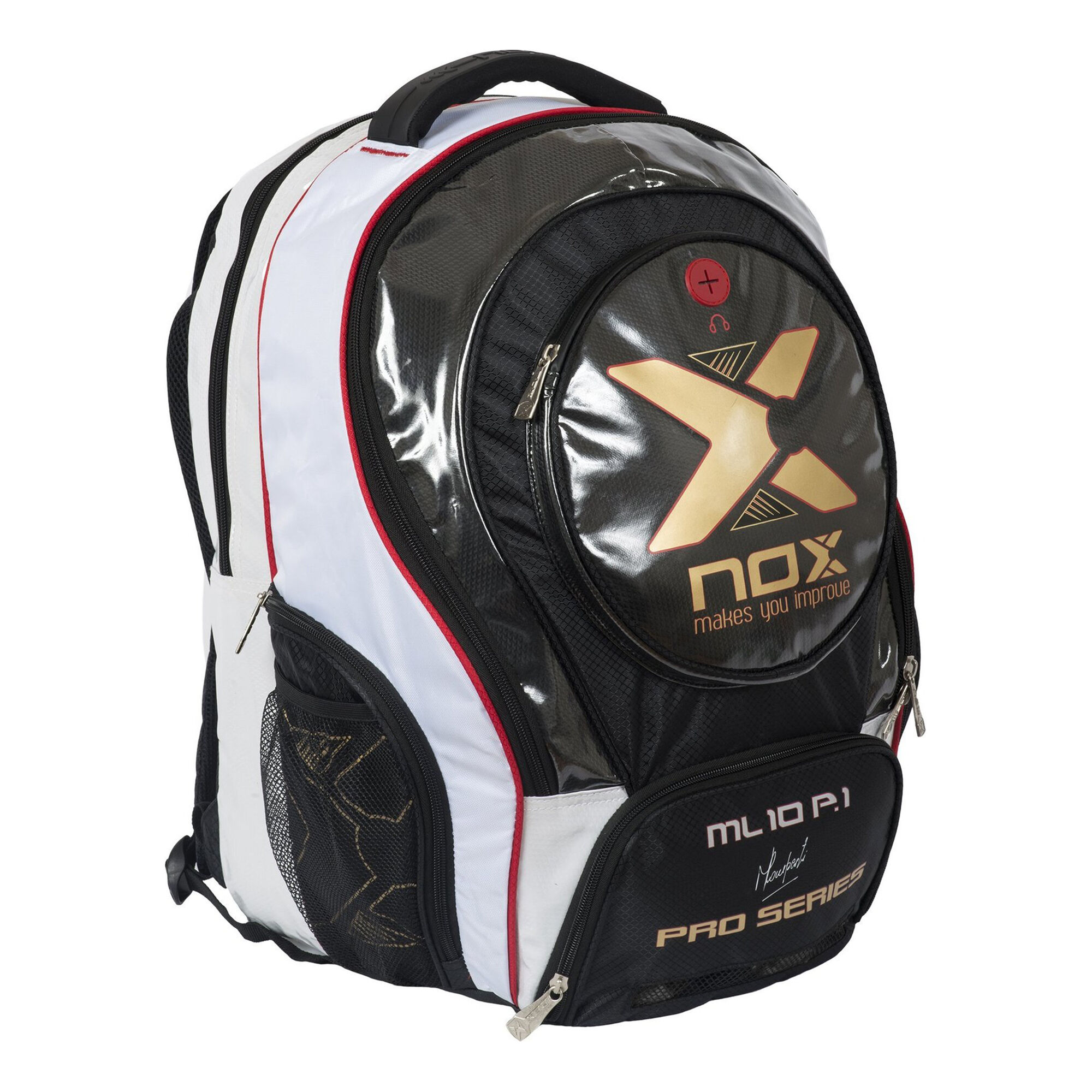 Pala de pádel Nox ML 10 pro cup blanca + 1 Gymsack Nox + 1 Protector