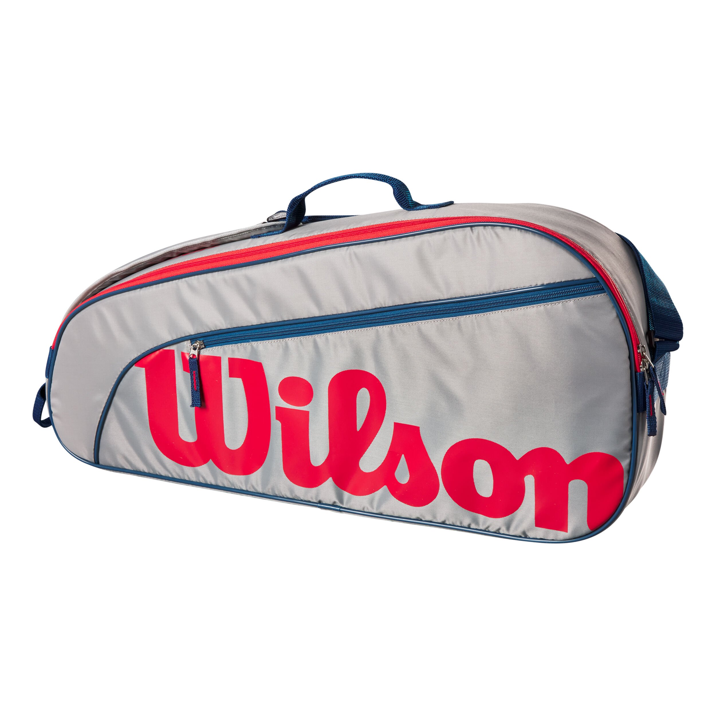 Buy Wilson Junior Racket Bag 3 Pack Grey Red online Tennis Point UK