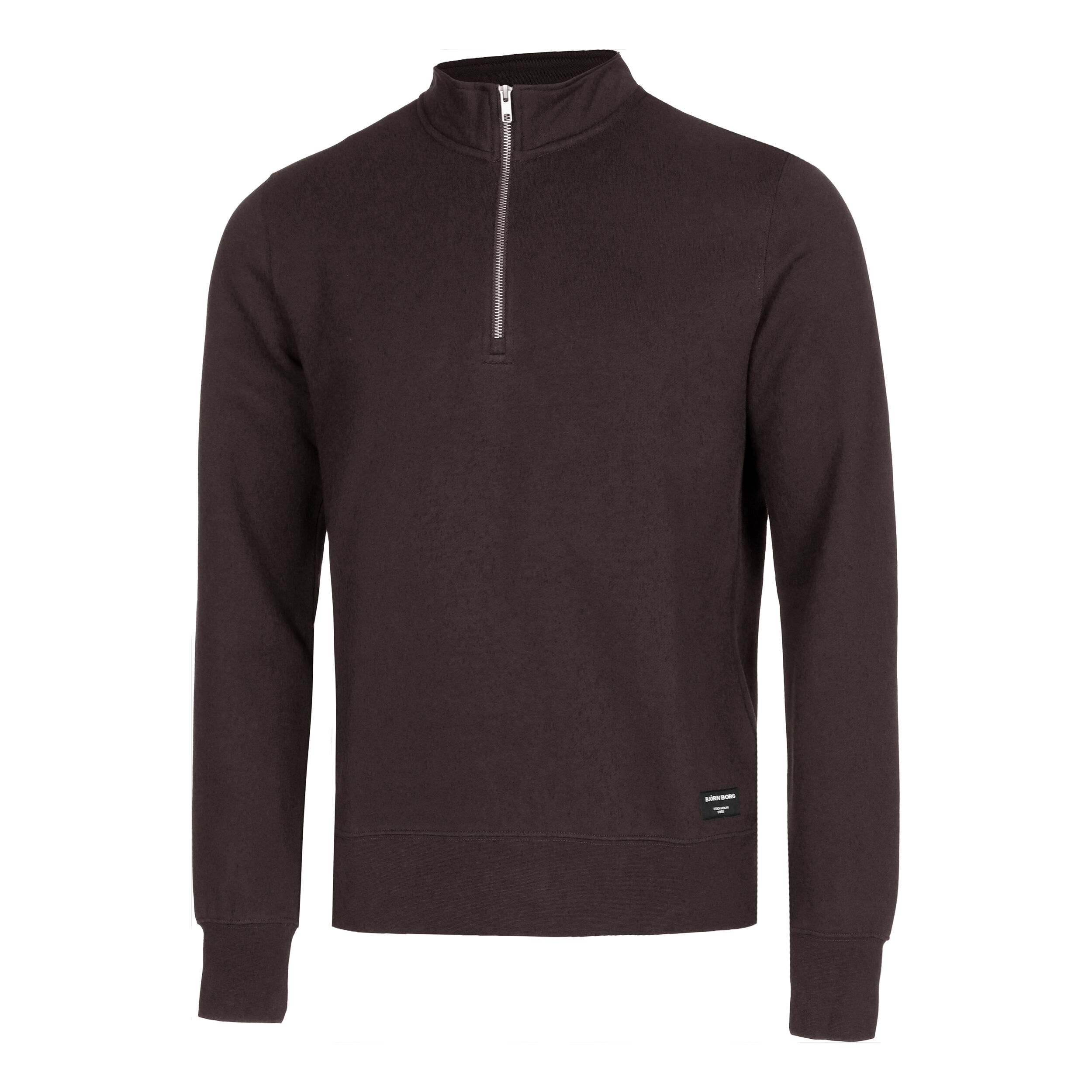 Centre Half Zip Sweatshirt Men Brown