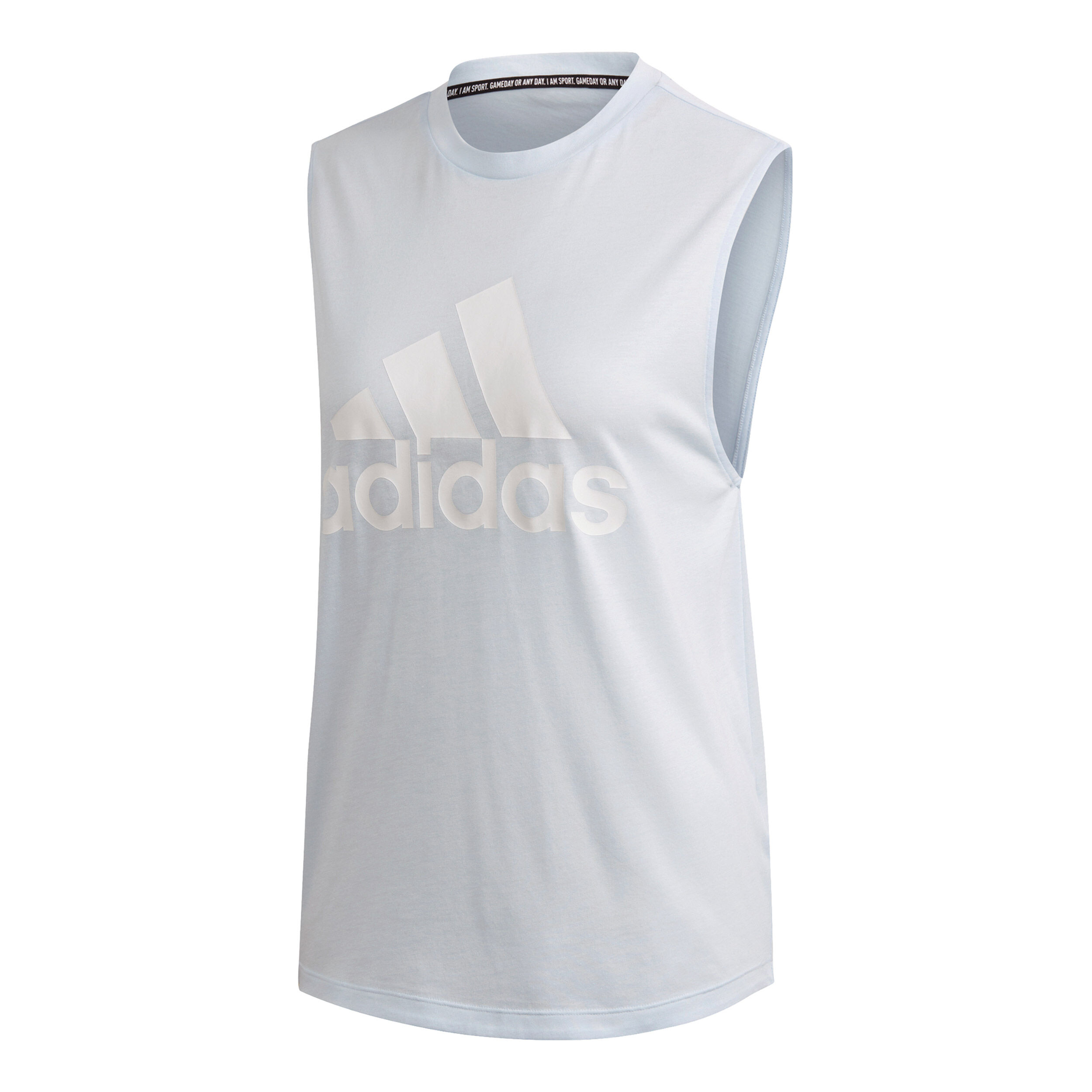 Must Have Badge Of Sports Tank Top Women Light Blue White