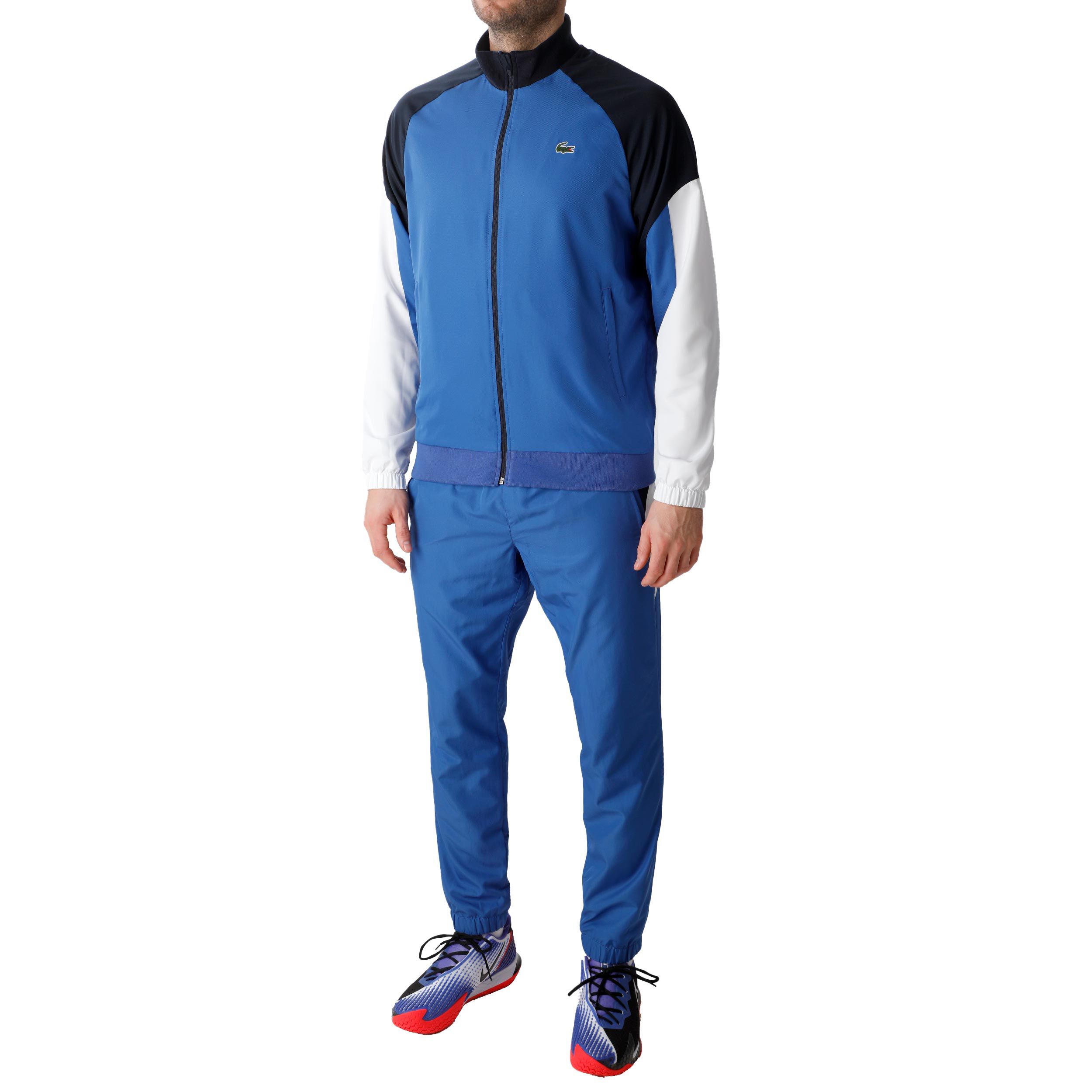 Lacoste cheap tracksuit blue