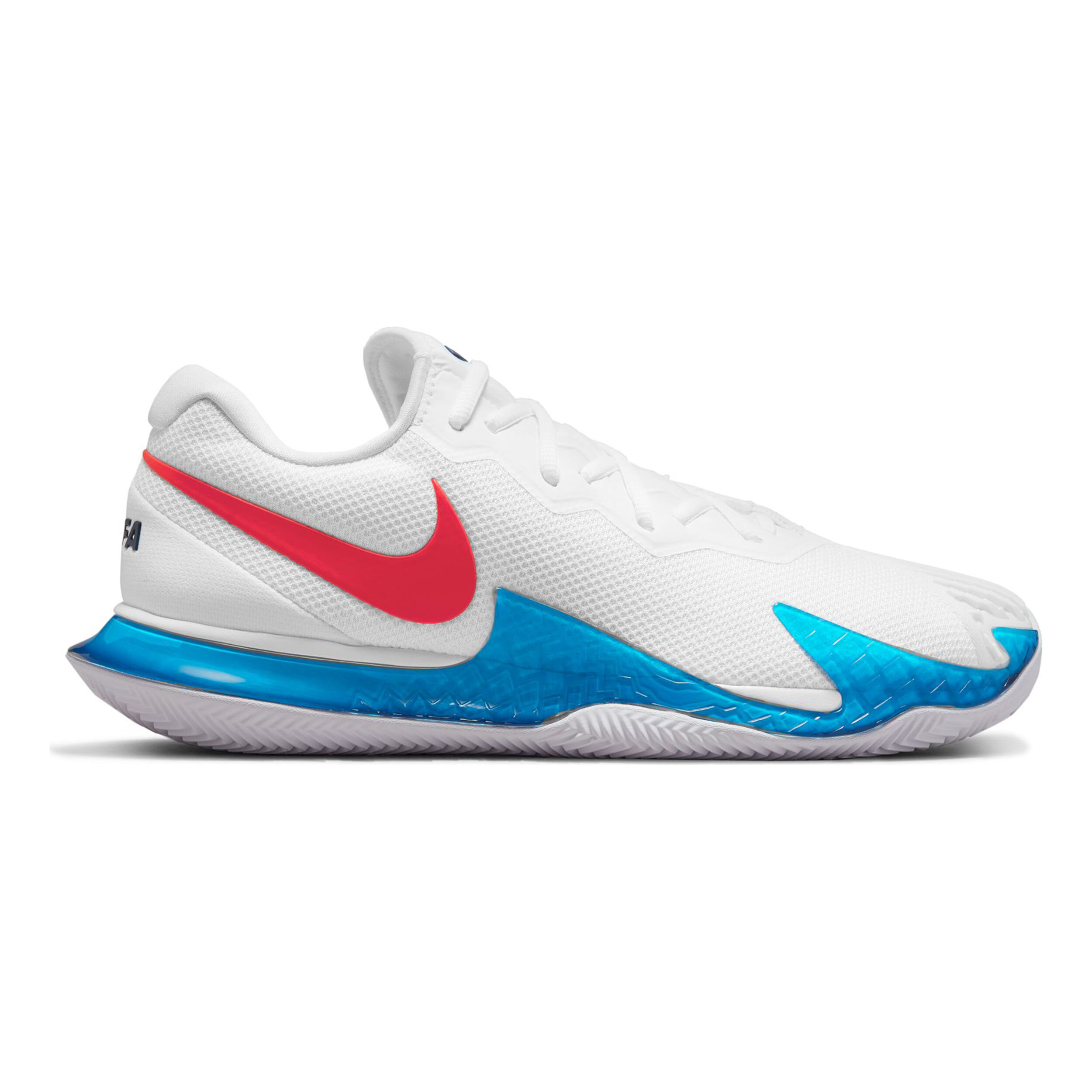 Rafael Nadal Air Zoom Vapor Cage 4 Clay Court Shoe Men White Blue
