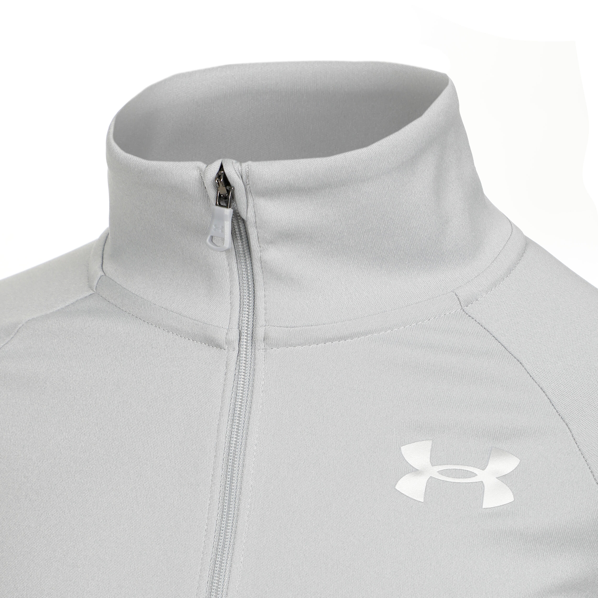 Under armour half zip grey sale