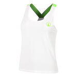 Quiet Please Tennis apparel Quiet Please Wild Serve & Volley 2.0 Tank Top Women-White,Neon Green