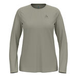 Odlo Clothing Odlo Zeroweight Chill-Tec Running Shirt Women-Khaki