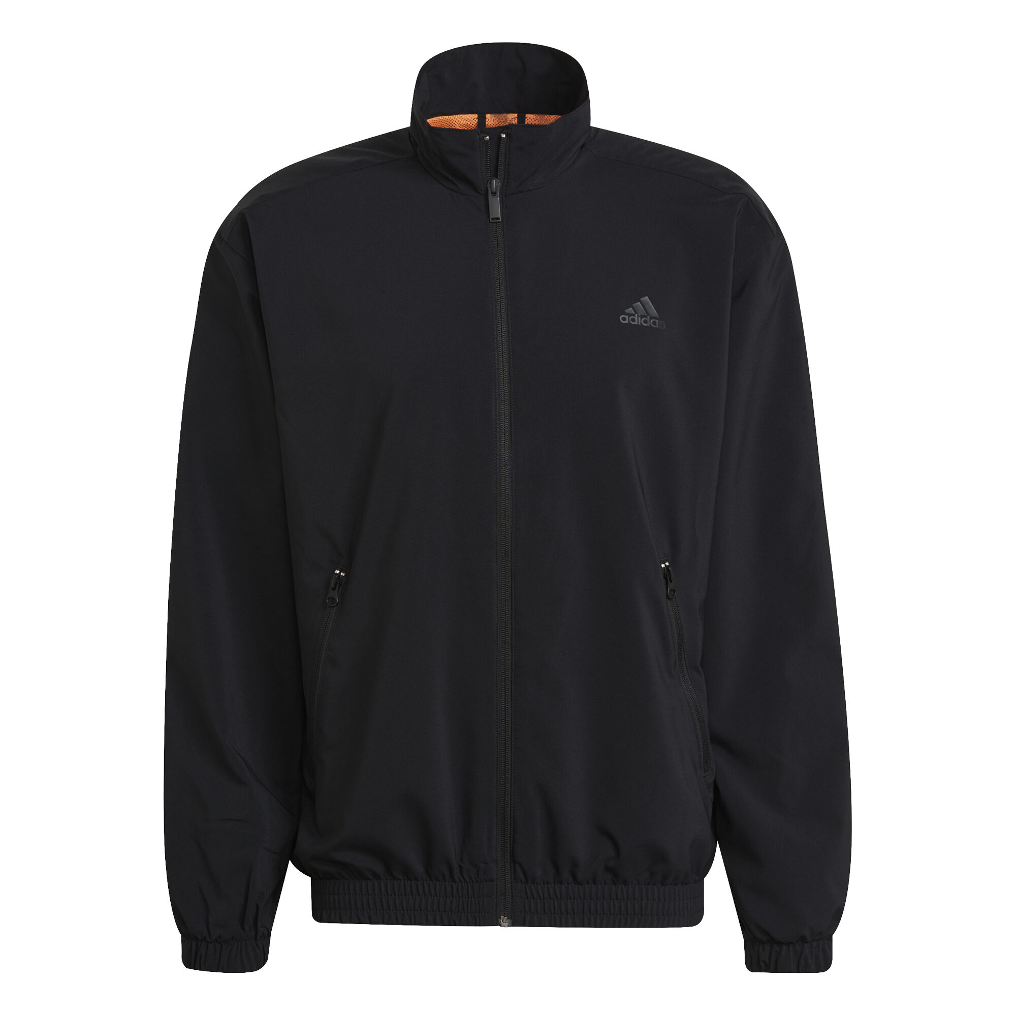Fleece Woven Training Jacket Men Black