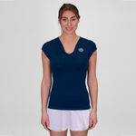 BIDI BADU Clothing BIDI BADU Crew V-Neck T-Shirt Women-Dark Blue