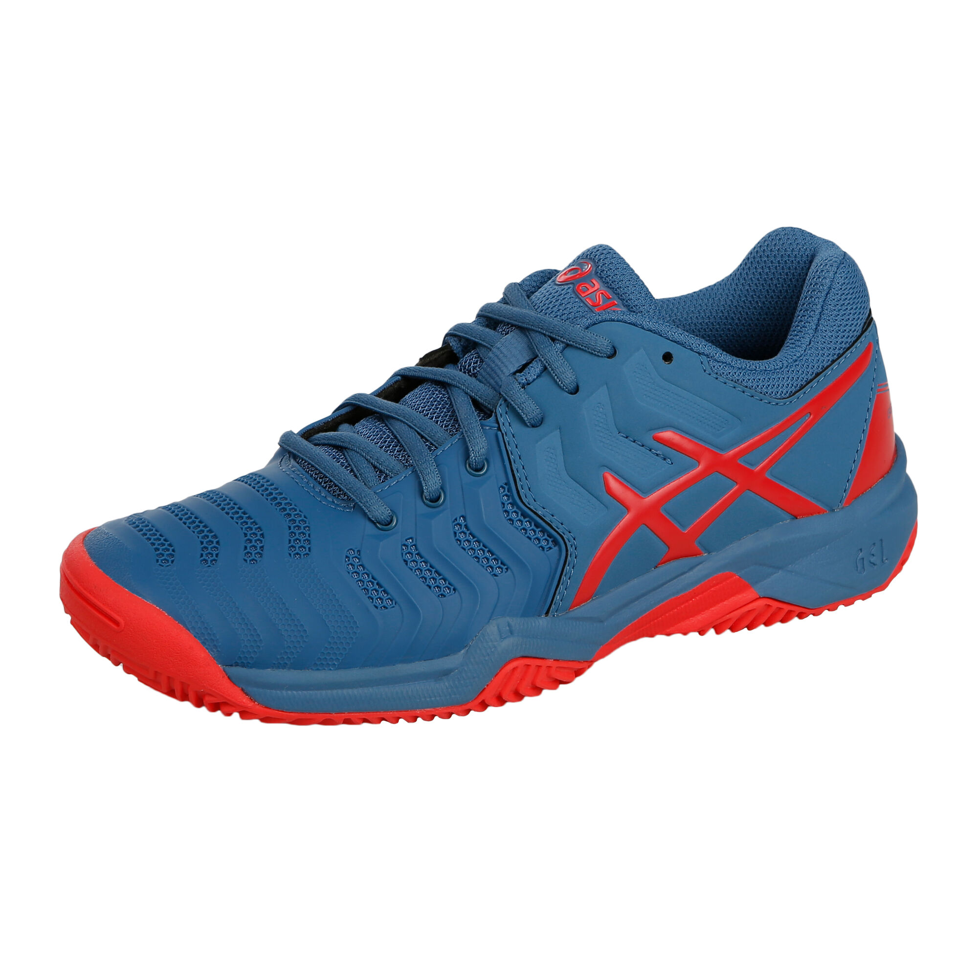 Buy ASICS Gel Resolution Clay 7 Clay Court Shoe Kids Light Blue Pink