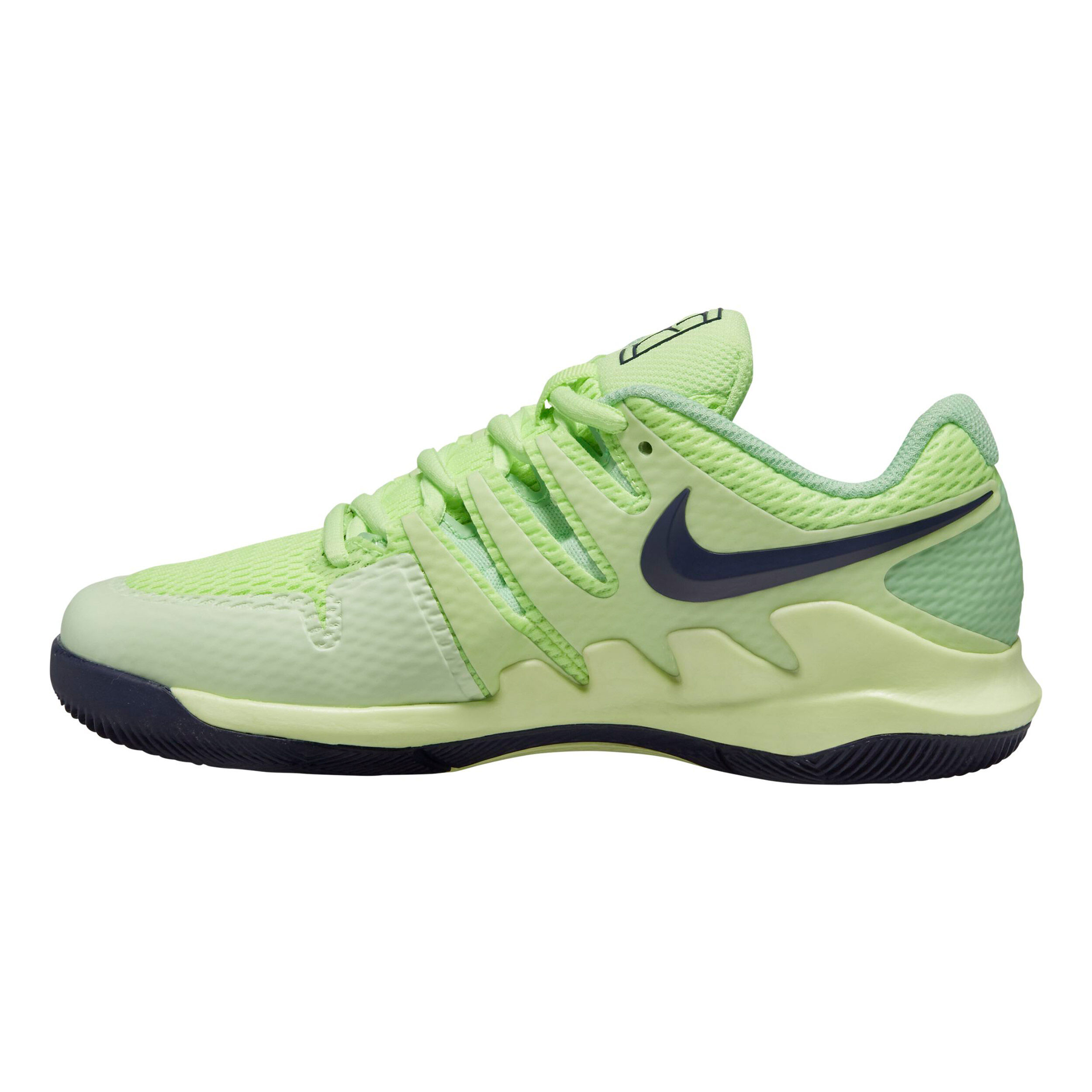 Vapor X All Court Shoe Kids Light Green Neon Green